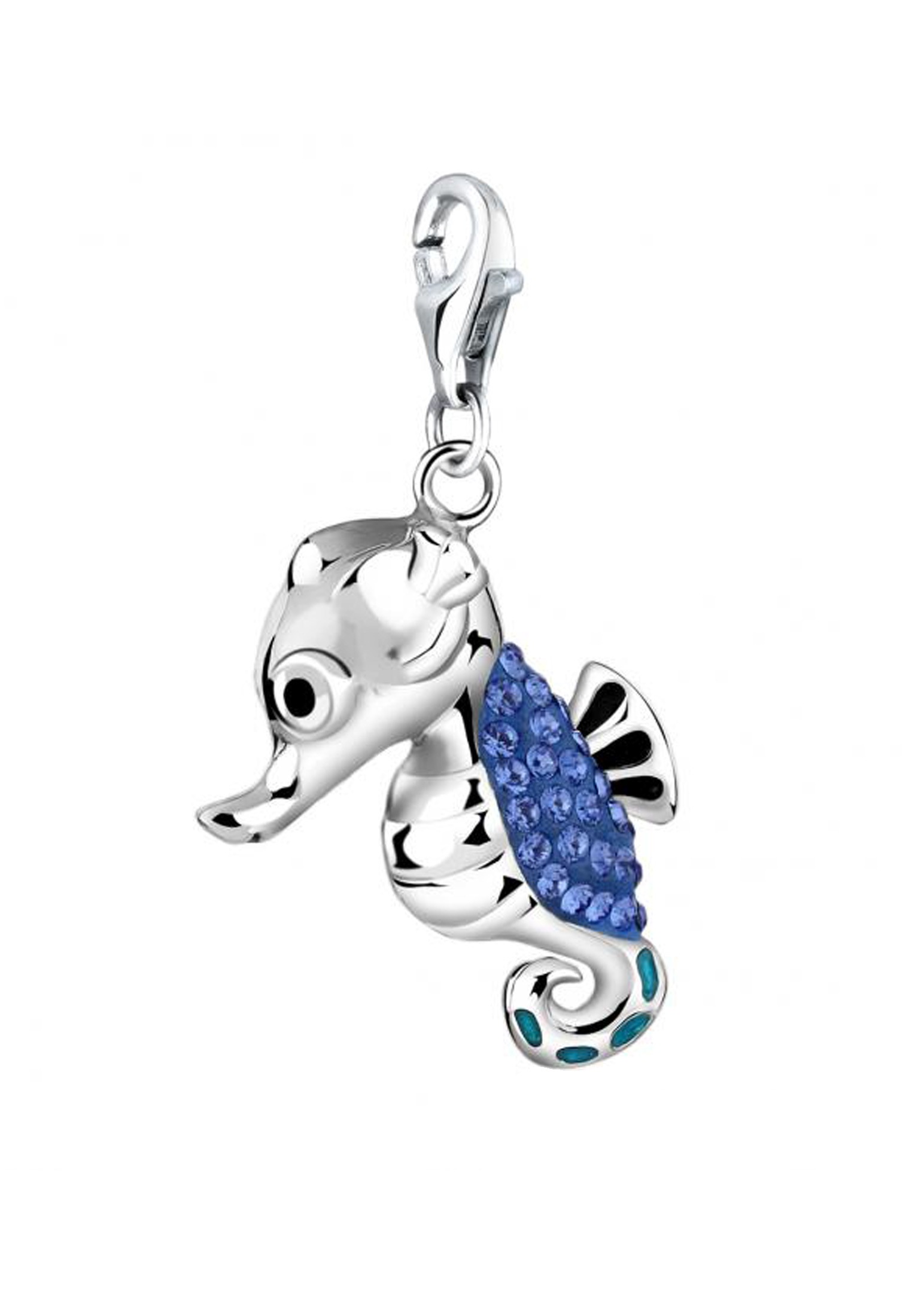 Nenalina Charm-Einhänger »Seepferdchen Kristalle Meer 925 Silber«