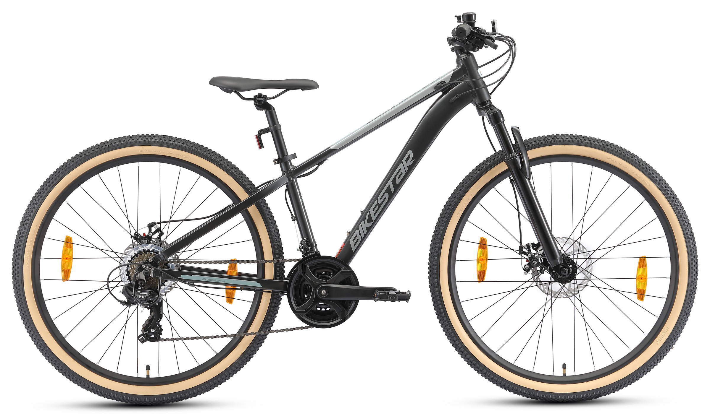 Bikestar Mountainbike 21 Gang Shimano RD-TY300 Schaltwerk Kettenschaltung für Damen und Herren, Kettenschaltung