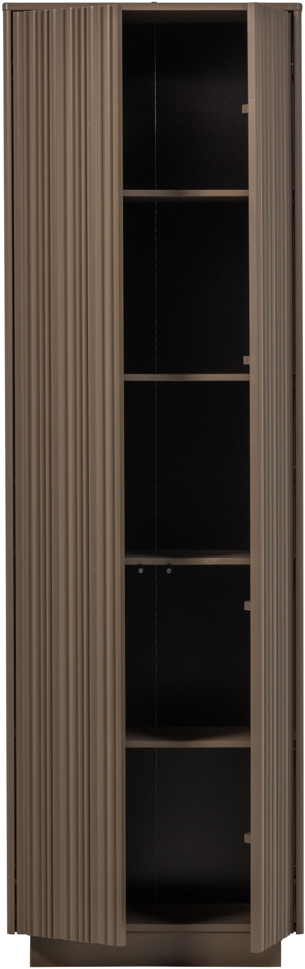WOOOD Mehrzweckschrank »Nova FSC® Mix Kiefernholz mit grafischen Relieftüren 67x40x215 cm« Tragkraft 15 kg pro Boden, einfach zu montieren, sichtbare Maserung