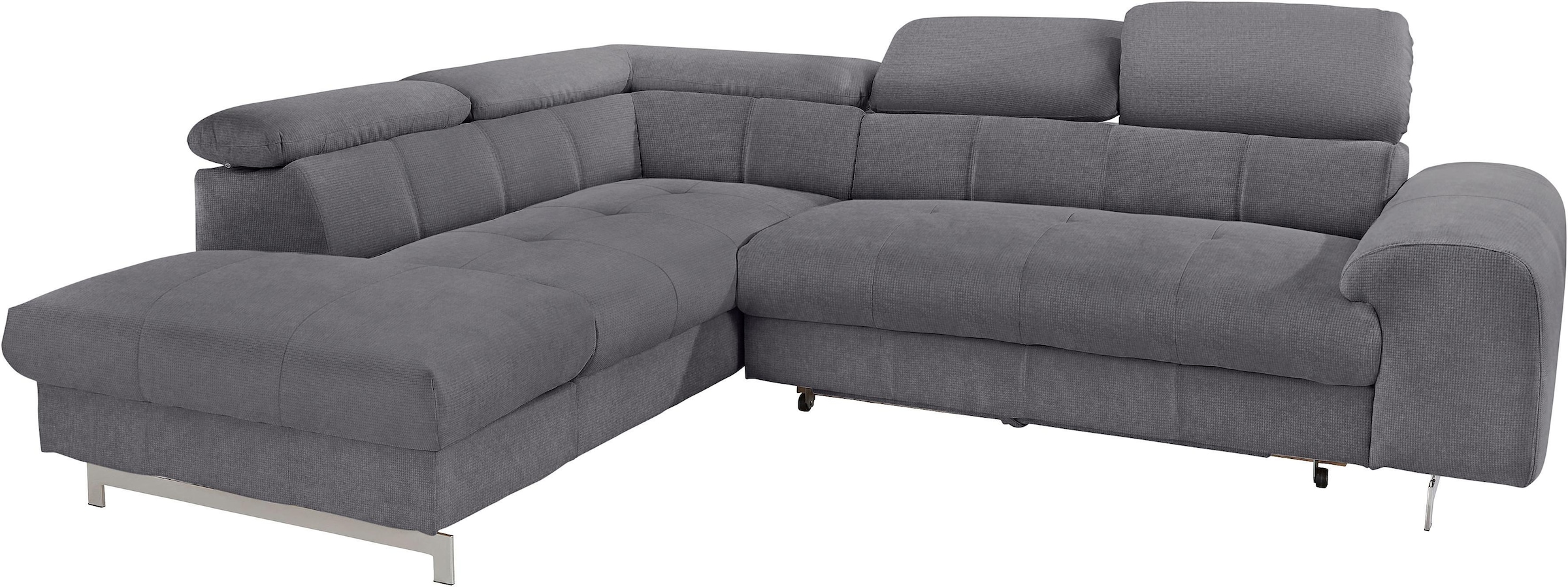 COTTA Ecksofa »Chef L-Form«, mit Kopfteilverstellung, wahlweise mit Bettfun günstig online kaufen