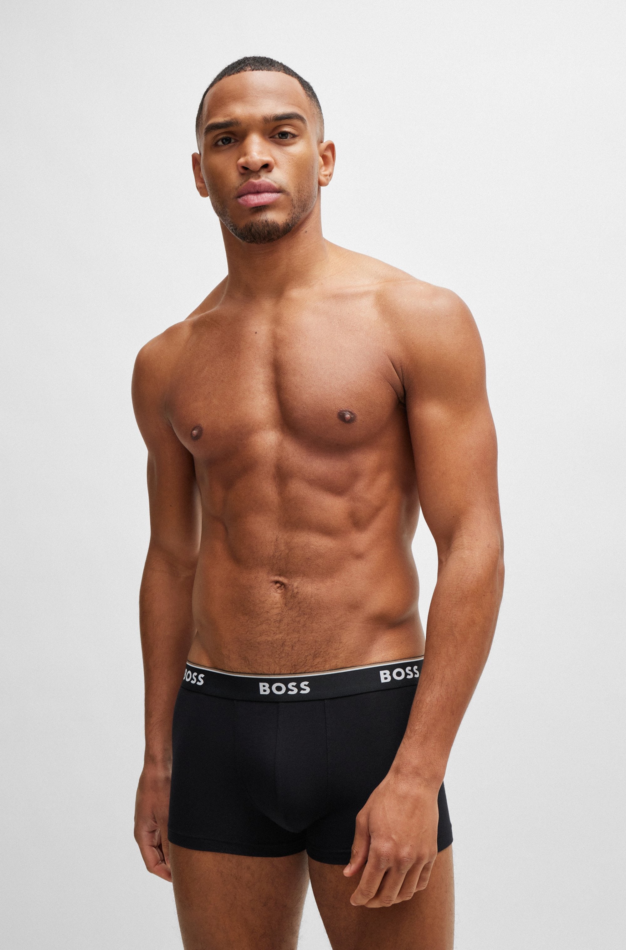 BOSS Boxer »TRUNK 3 PACK«, (3 St.), BOSS Schriftzug auf dem Bund