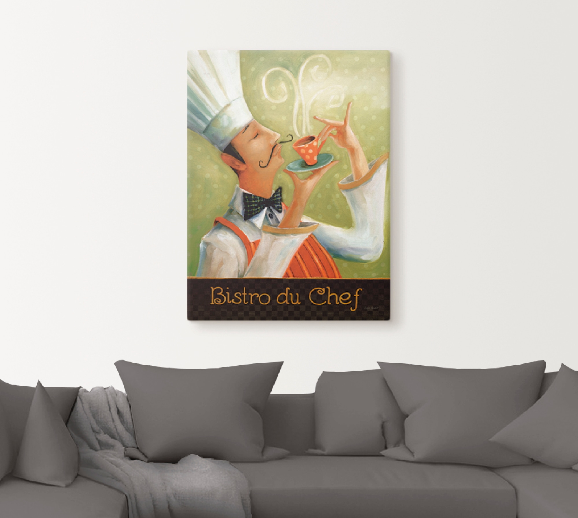 Artland Wandbild »Cafe Moustache I«, Getränke, (1 St.), als Leinwandbild, Poster, Wandaufkleber in verschied. Größen