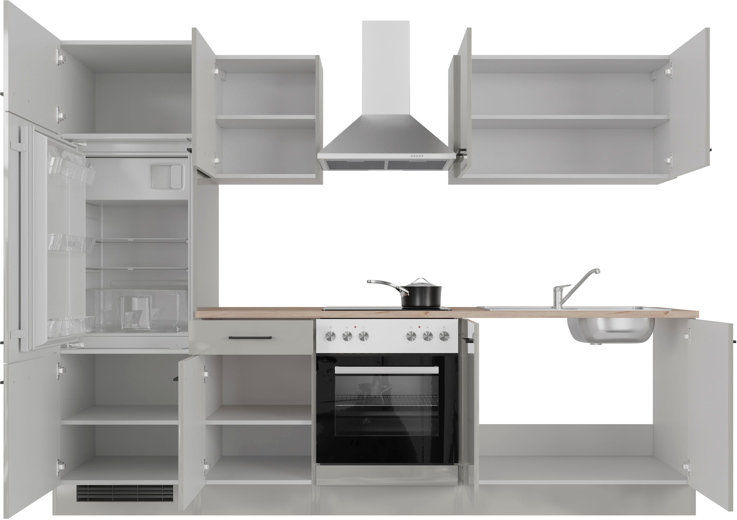 Flex-Well Küchenzeile »Lund« wahlweise mit E-Geräten, Gesamtbreite 270 cm