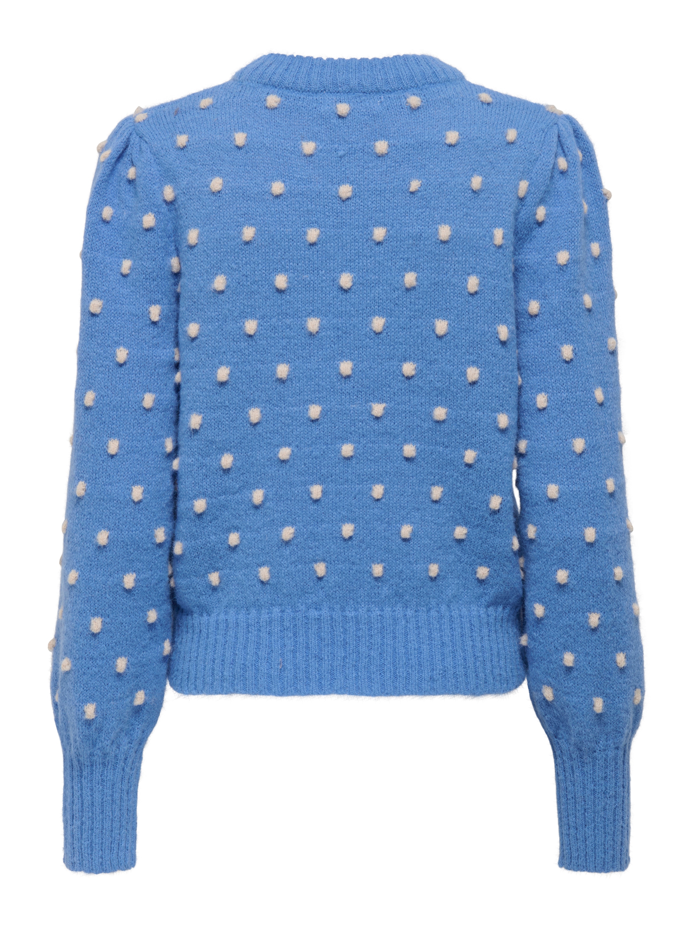 JDY Rundhalspullover »JDYSIGRID LIFE L/S ON PUFF PULL KNT NOOS«, in gepunkteter Optik