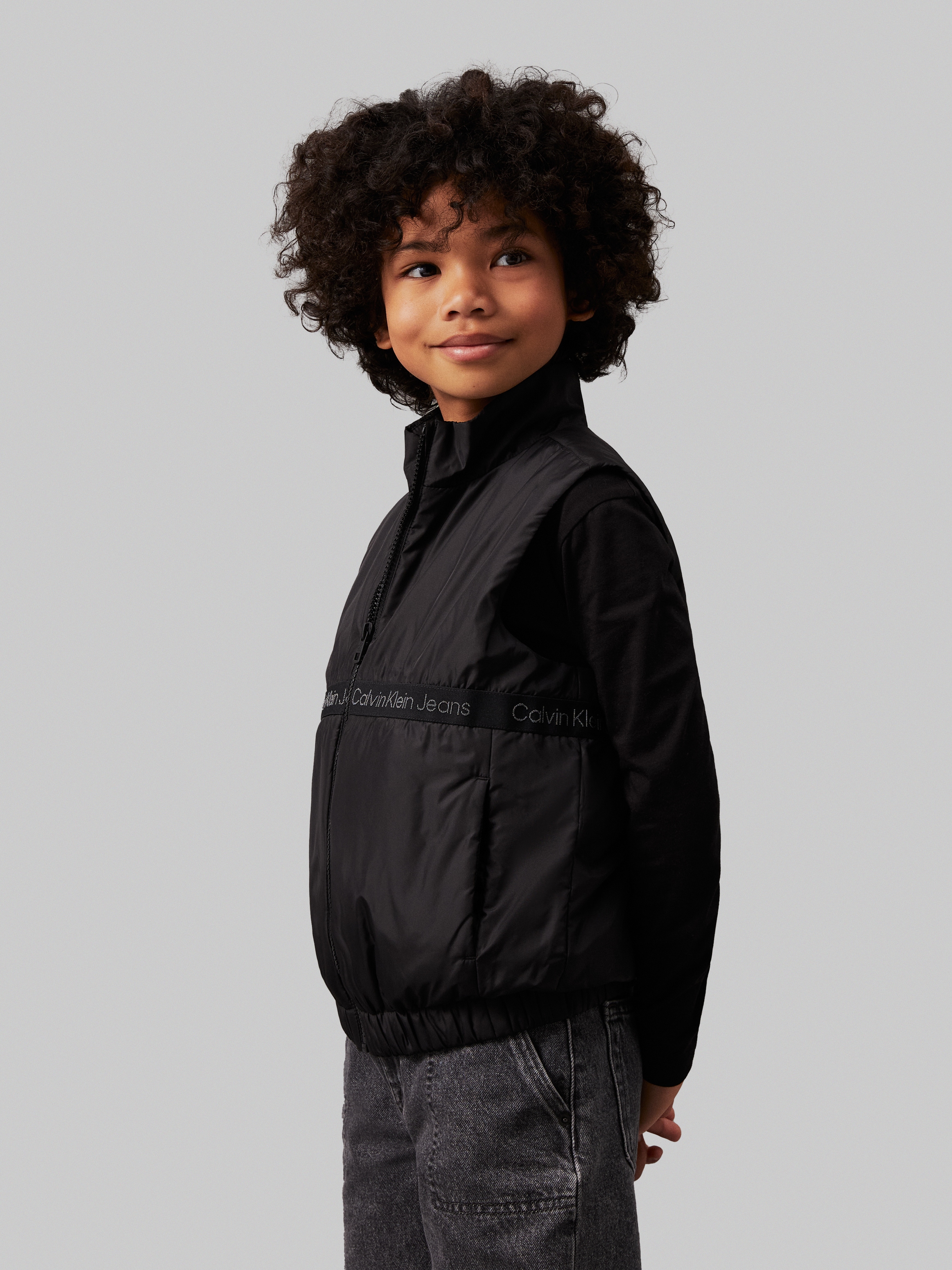 Calvin Klein Jeans Kurzweste »BOXY LIGHT PADDED TAPE VEST«, für Kinder bis 16 Jahre mit Calvin Klein Markenlabel