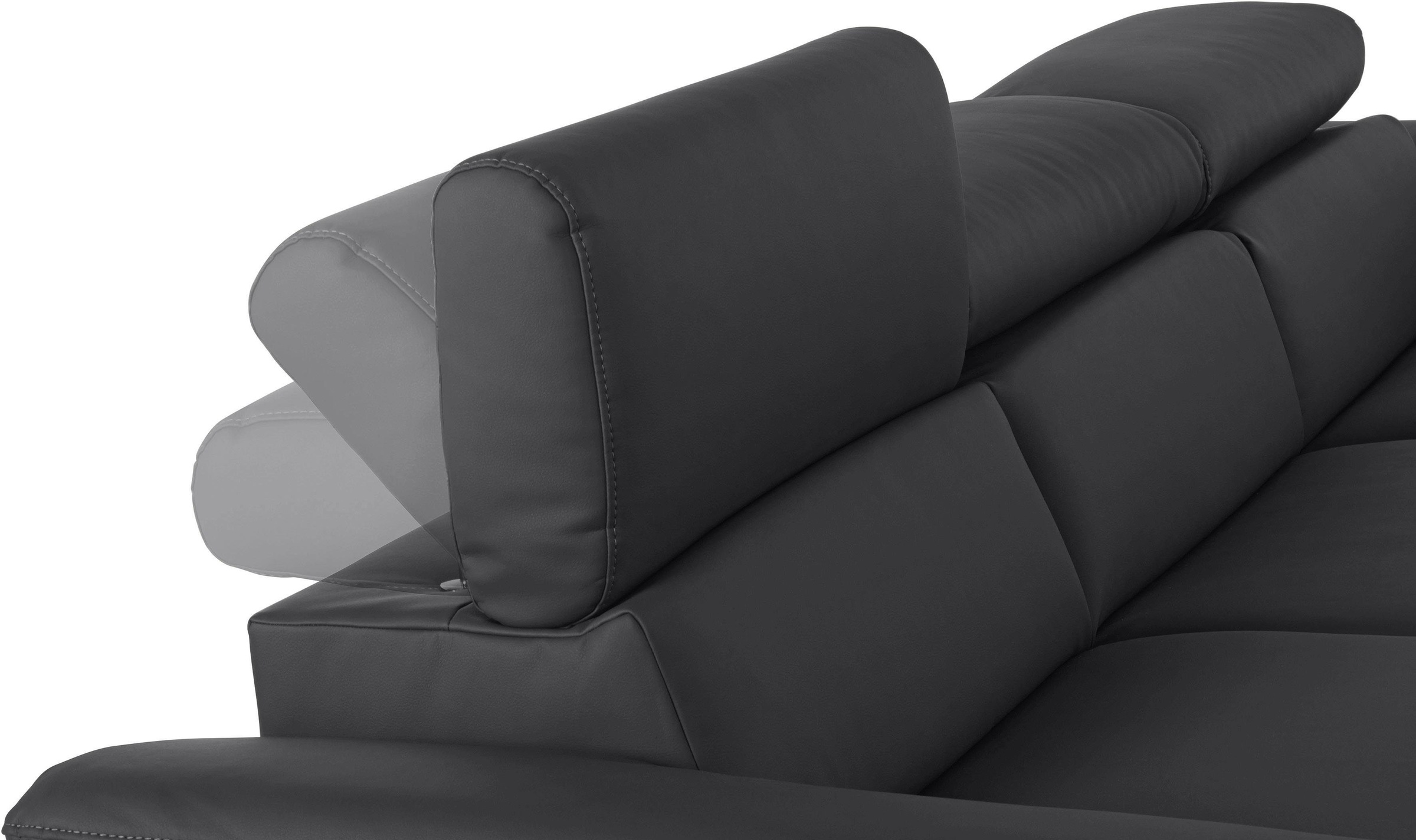 COTTA Polstergarnitur »Komaris L-Form«, (Set), Set bestehend aus: Ecksofa mit Kopfteilverstellung & Hocker
