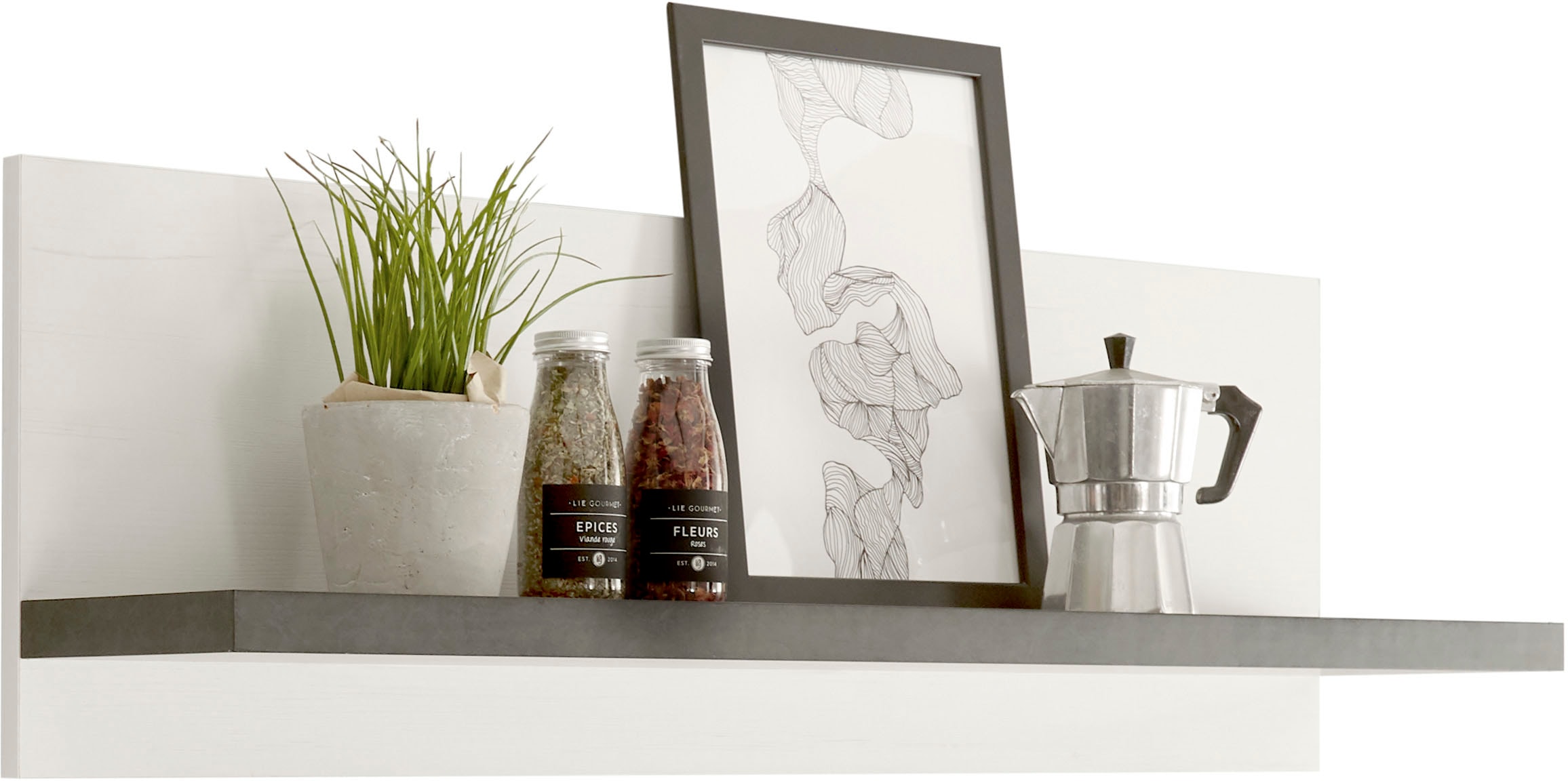 Home affaire Wandregal »Sherwood«, Breite 90 cm, in modernem Holz Dekor, 28 mm starke Ablageböden