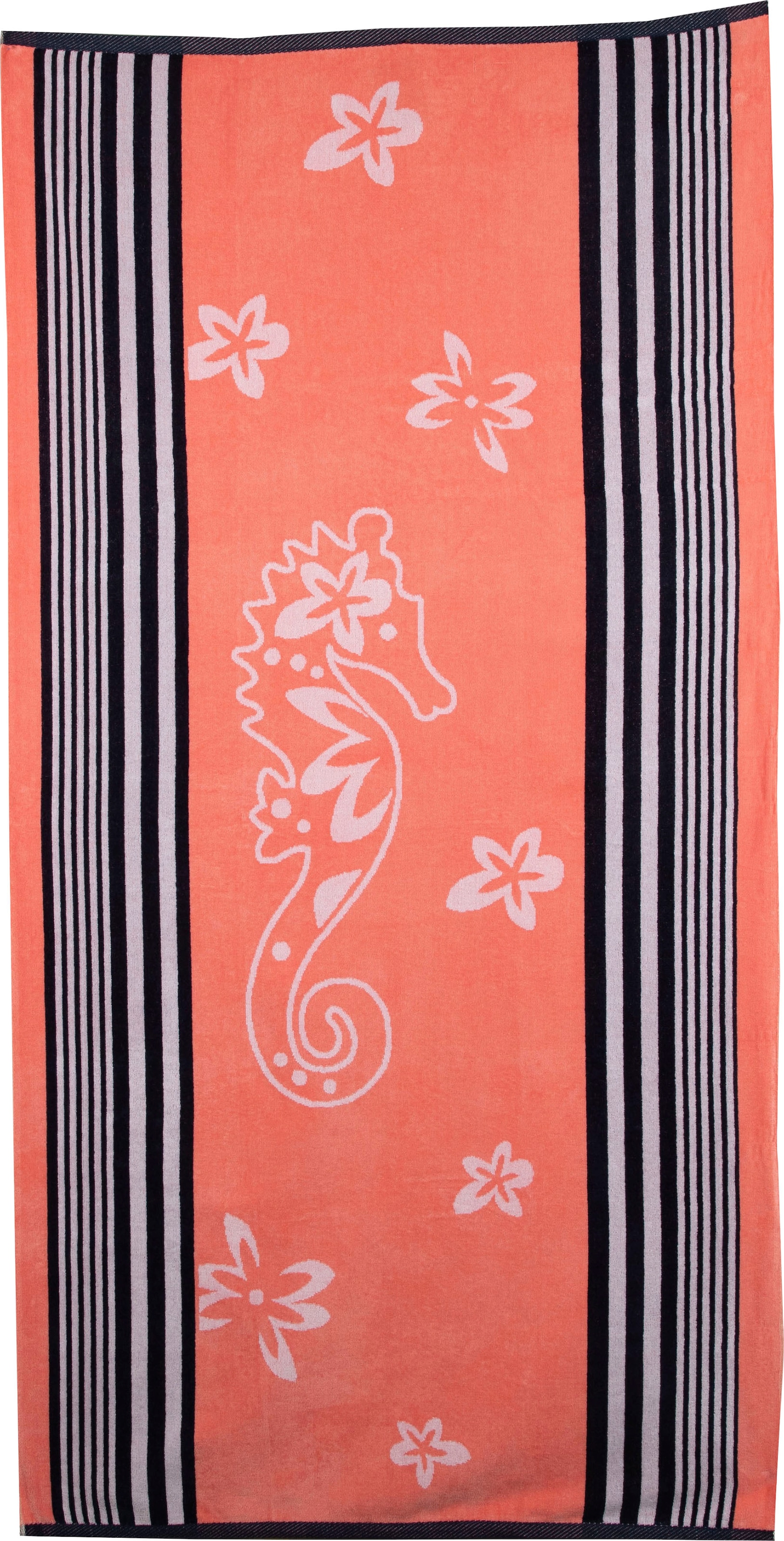 stuco Strandtuch »Seepferdchen«, (1 St., Strandtuch 90 x 170 cm), Motiv Seepferdchen