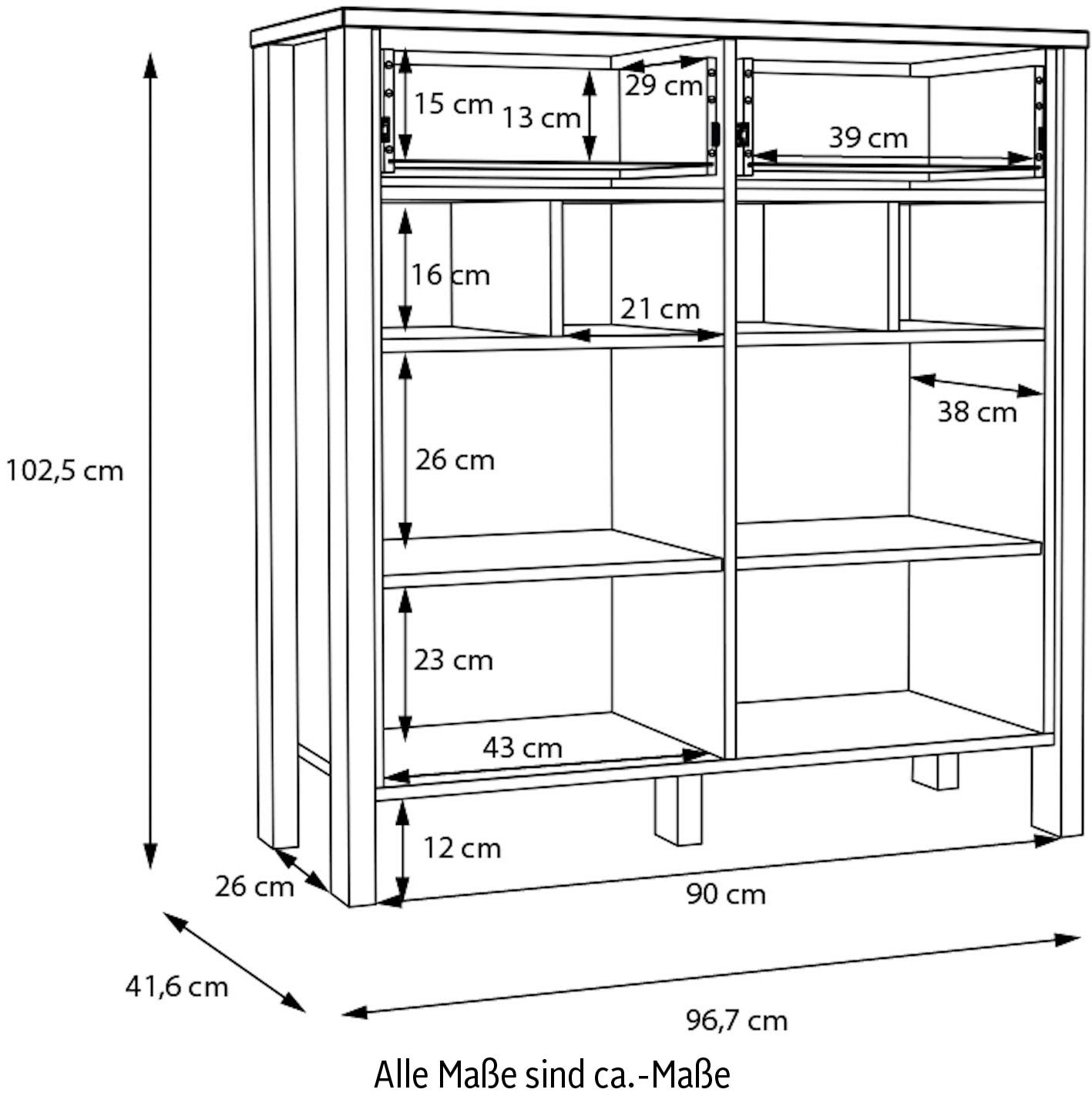 FORTE Highboard »Saitama«