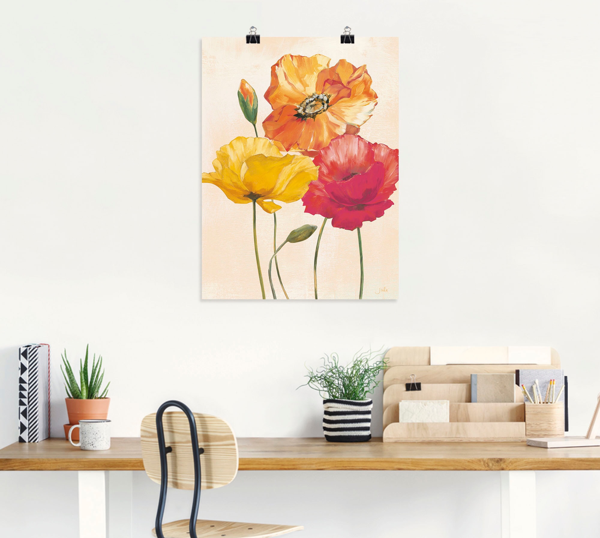 Artland Wandbild »Bunte Mohnblumen I«, Blumenbilder, (1 St.), als Alubild, Outdoorbild, Leinwandbild, Poster, Wandaufkleber
