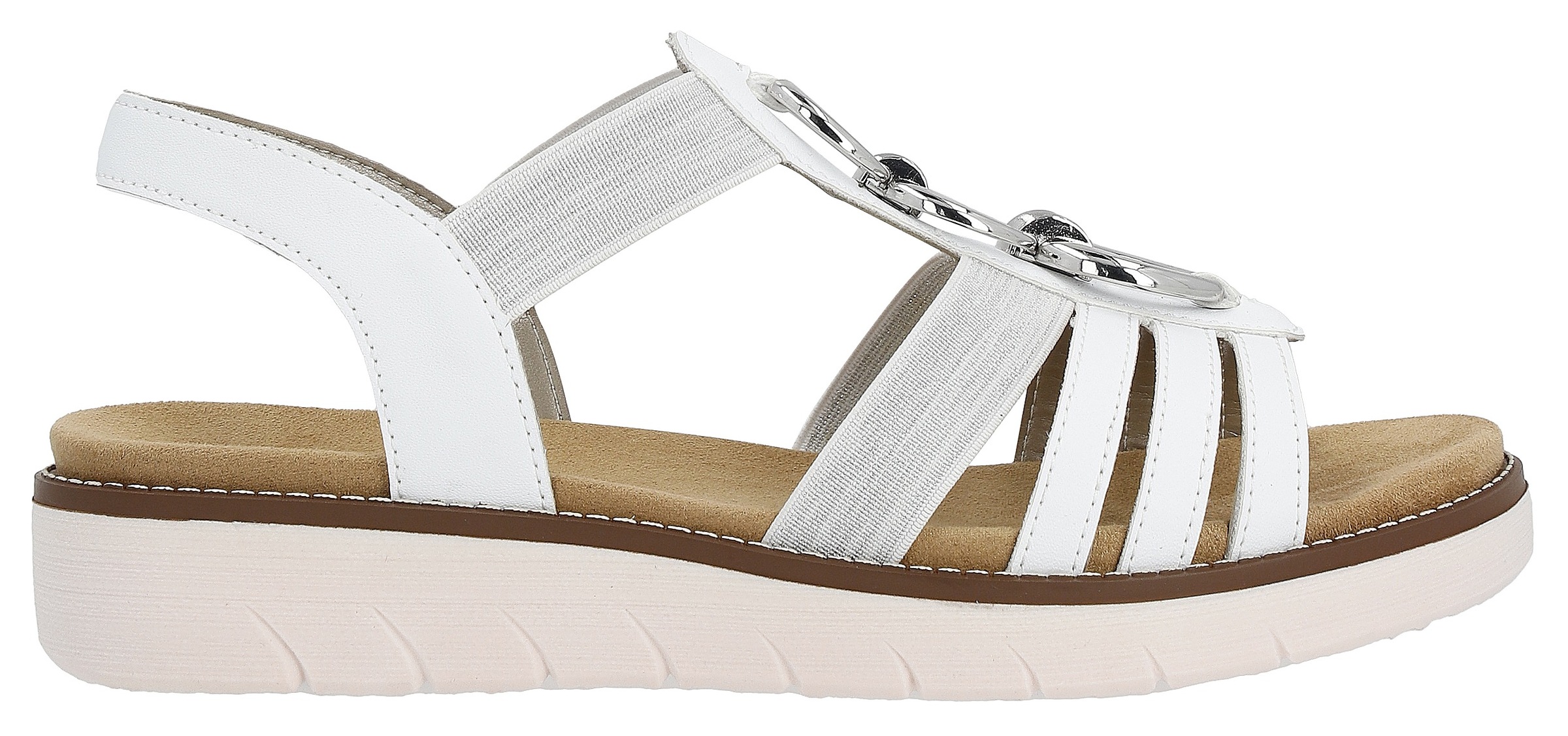 Remonte Sandale  , Sommerschuh, Sandalette, Keilabsatz, mit praktischen Gummizügen