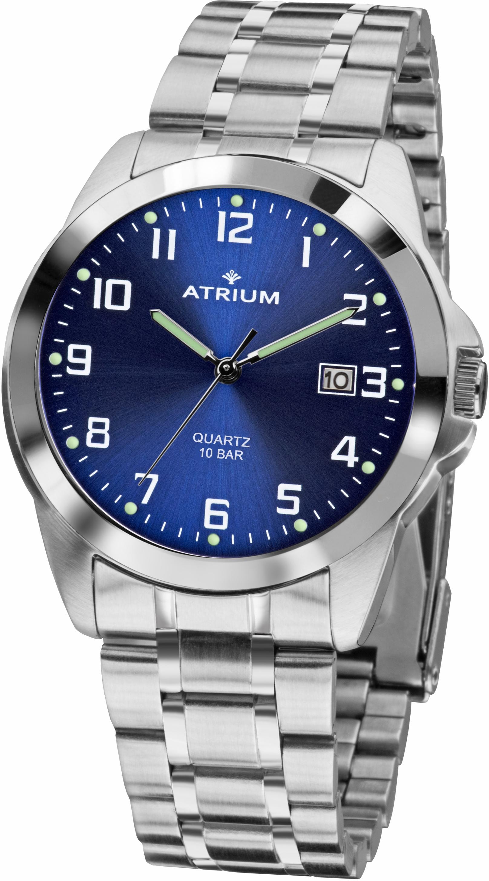 Atrium Quarzuhr »A16-35«, Armbanduhr, Herrenuhr, Datum, Leuchtzeiger