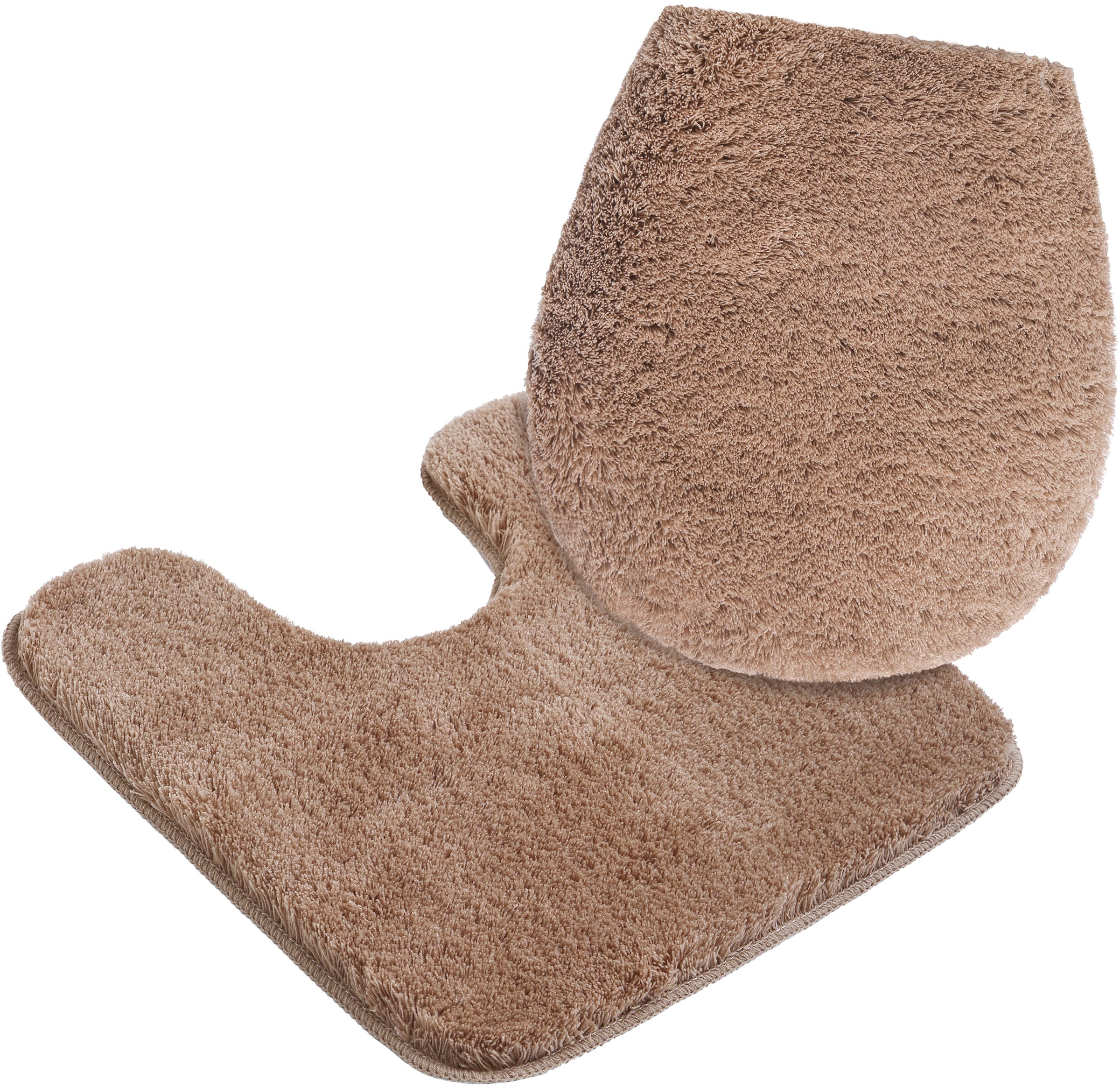 my home Badematte »Merida, Badvorleger, Badezimmer Teppich«, rutschhemmend beschichtet, fußbodenheizungsgeeignet-schnell trocknend-strapazierfähig, Badteppich, Uni Farben, rechteckig, rund & als 2-tlg. Set erhältlich