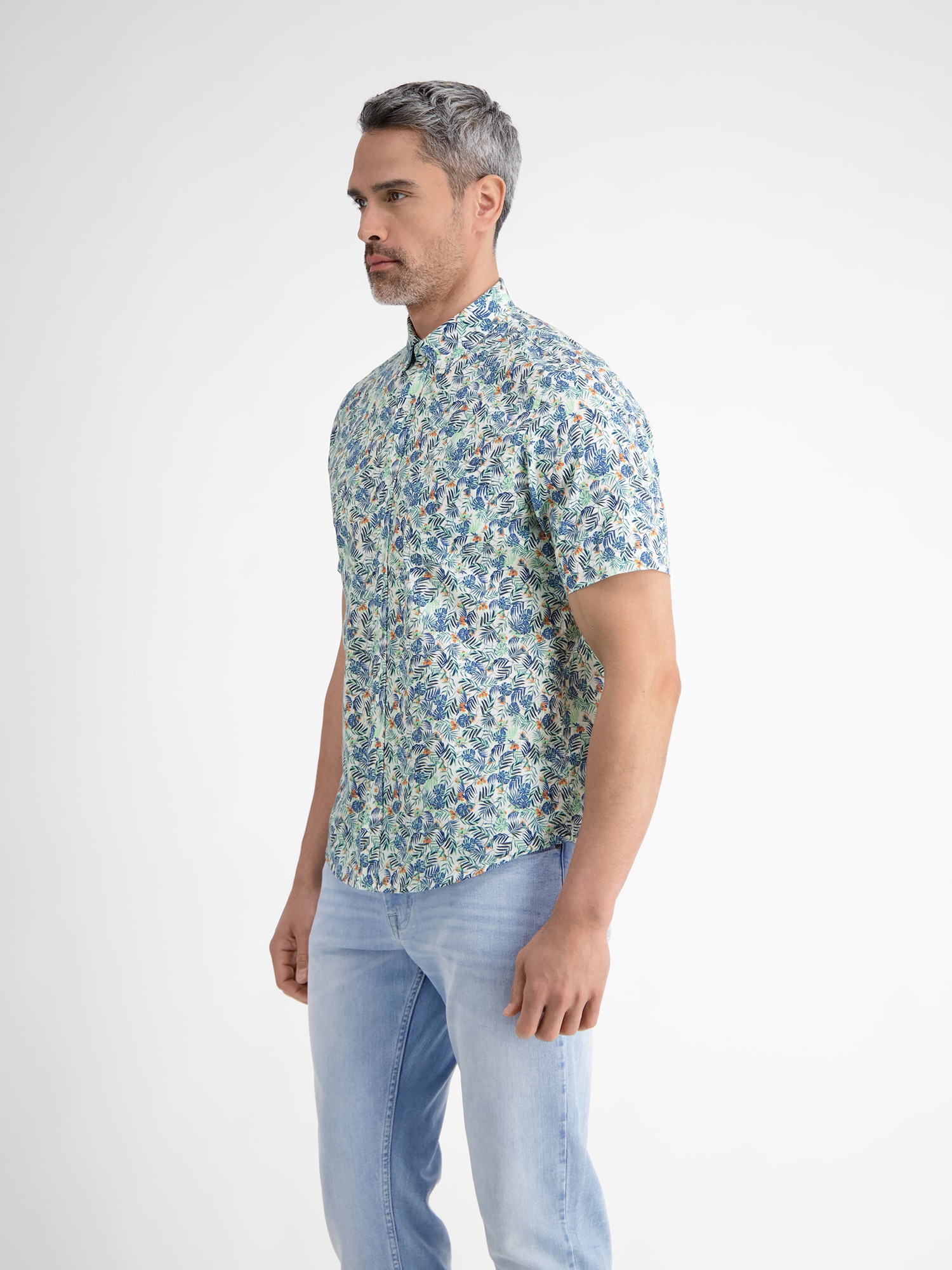 LERROS Kurzarmhemd »LERROS Herren Sommerhemd, floral bedruckt«