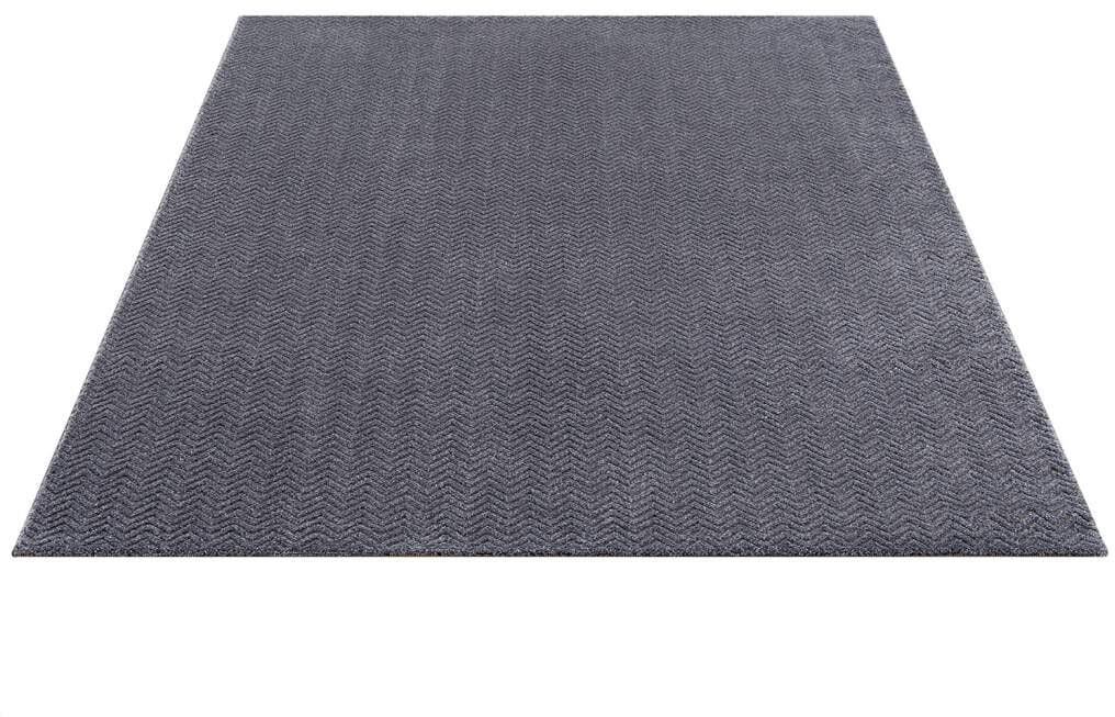 Carpet City Teppich »Friseé-Teppich FANCY805«, rechteckig, 12 mm Höhe, Läufer, Kurzflor, Einfarbig, 3D-Optik, Zickzack Look, Wohnzimmer