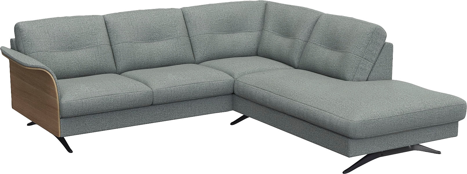 FLEXLUX Ecksofa »Glow, super bequem durch hochwertigem Sitzaufbau mit Federkern, L-Form« Modernes skandinavisches Design