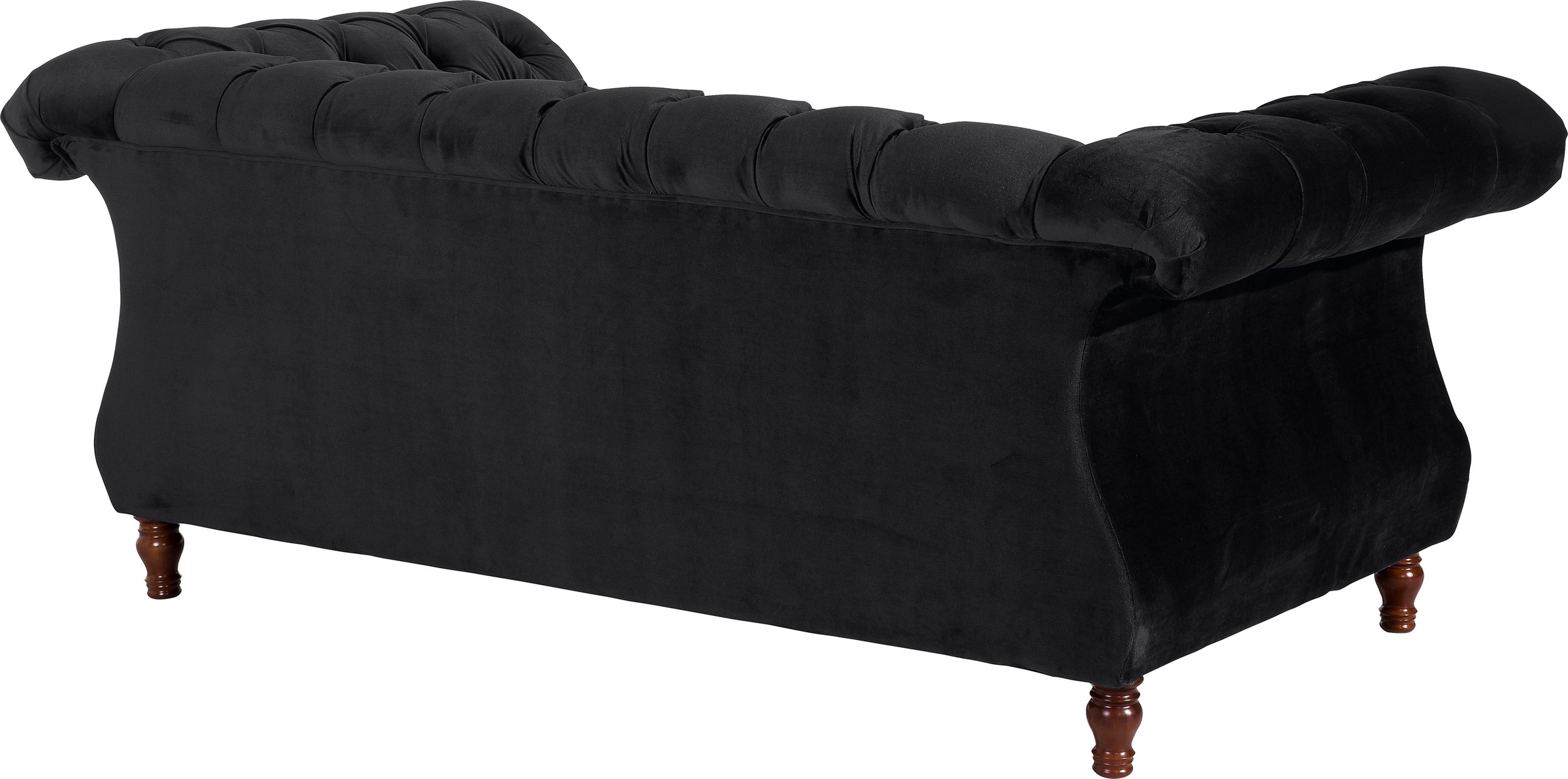 Max Winzer® Chesterfield-Sofa »Isabelle«, Knopfheftung & gedrechselten Füßen in Buche Nussbaum, Breite 200 cm