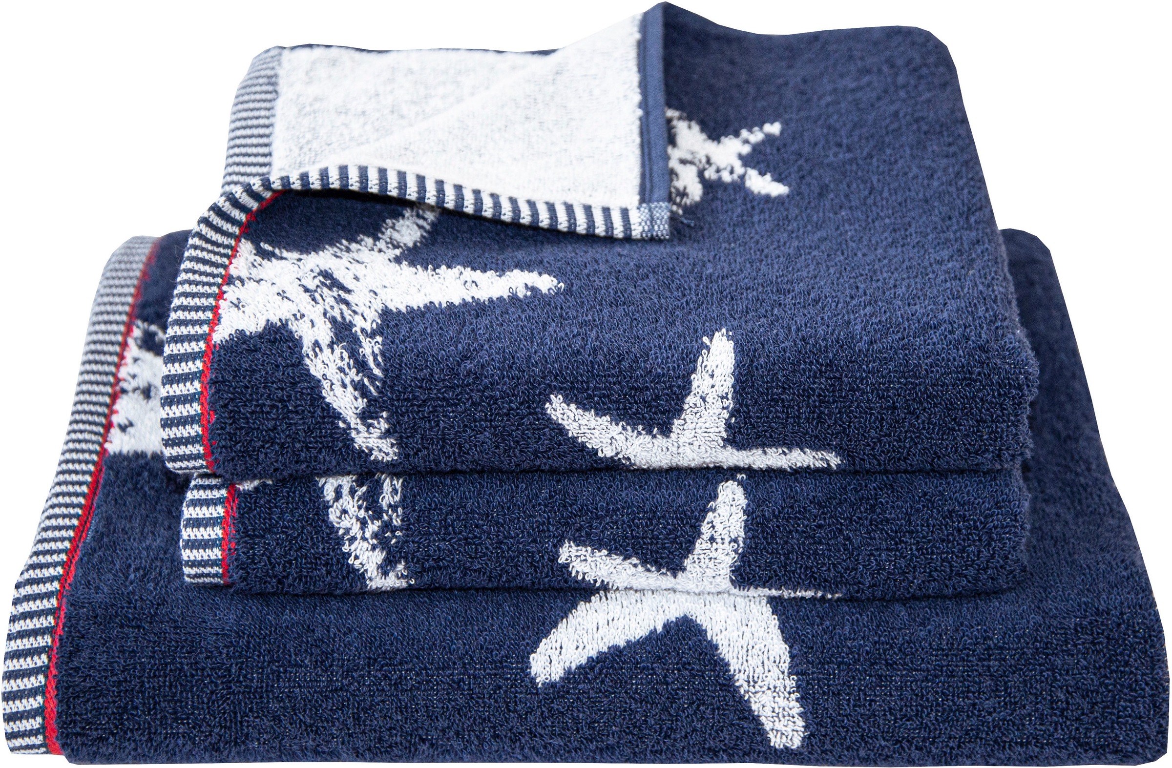 Dyckhoff Handtuch Set »Maritim, Starfish«, Set, 3 tlg., Frottier, 2 Handtüc günstig online kaufen