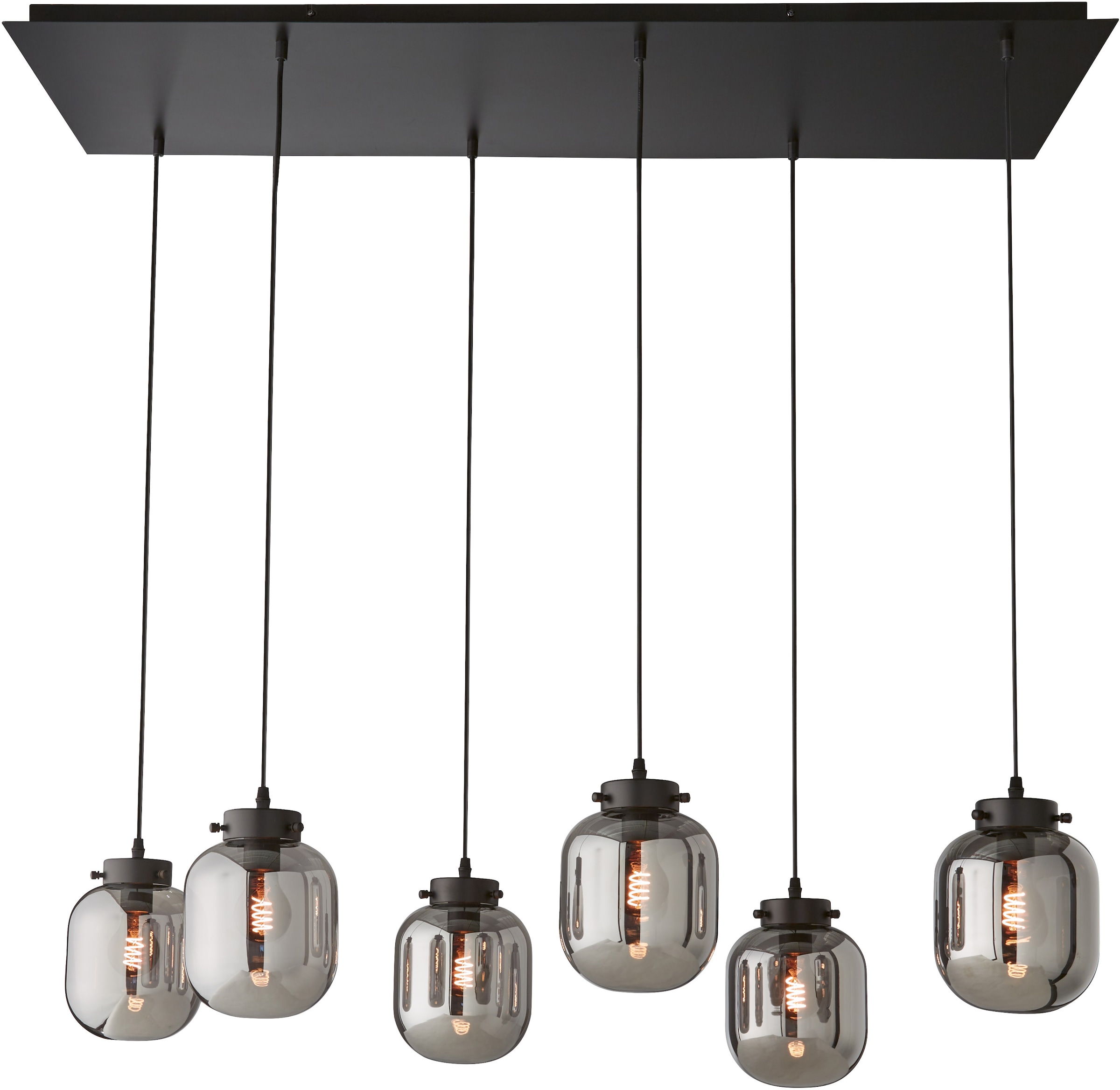 FISCHER & HONSEL Pendelleuchte »Regi«, 6 flammig, Leuchtmittel E27   ohne L günstig online kaufen
