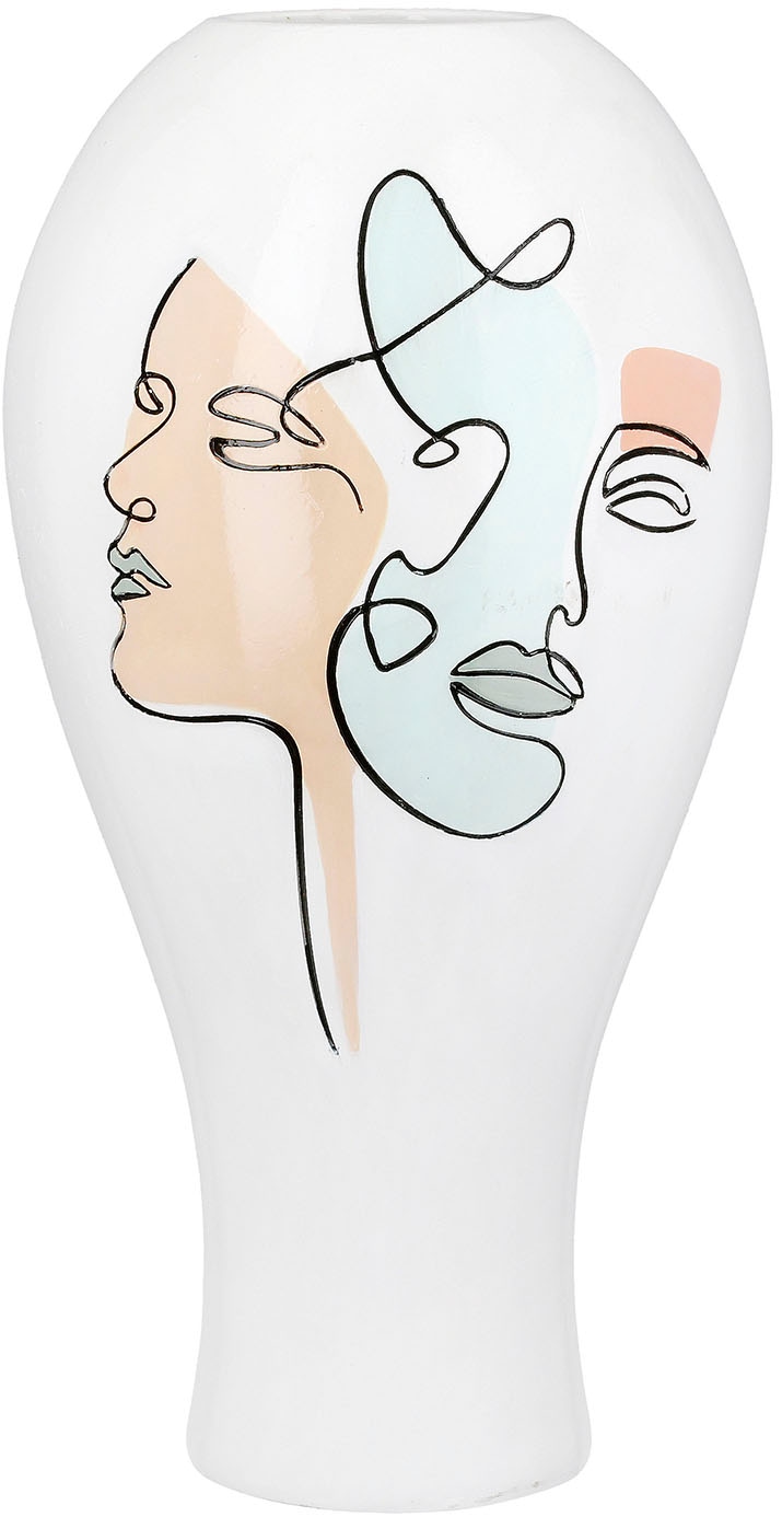 Casablanca by Gilde Tischvase »Vase bauchig Voir weiß H. 36 cm«, (1 St.) günstig online kaufen