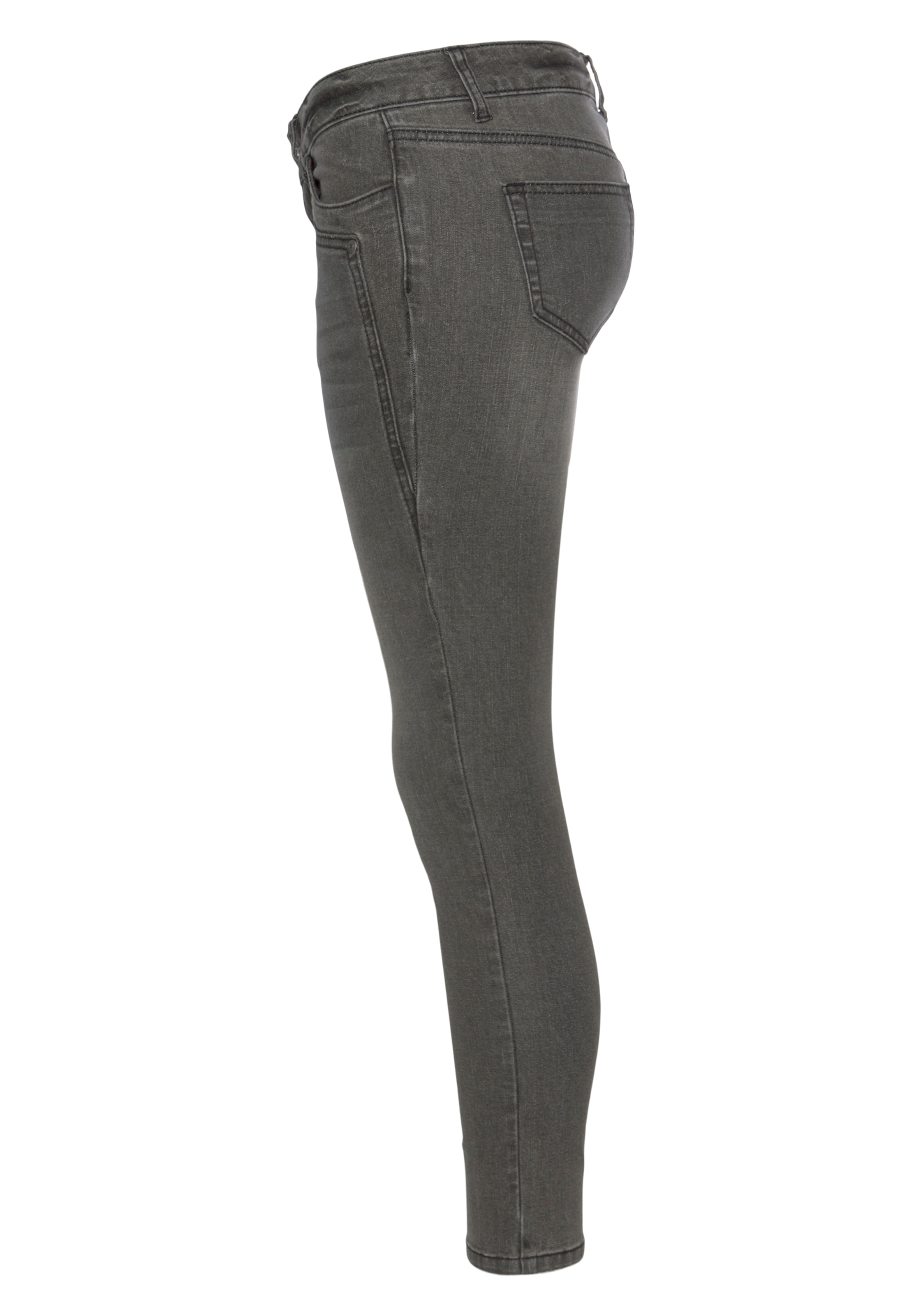 Arizona 7/8-Jeans »mit Keileinsätzen«, extra-enger Schnitt, Used-Look-Waschung, niedrige Leibhöhe