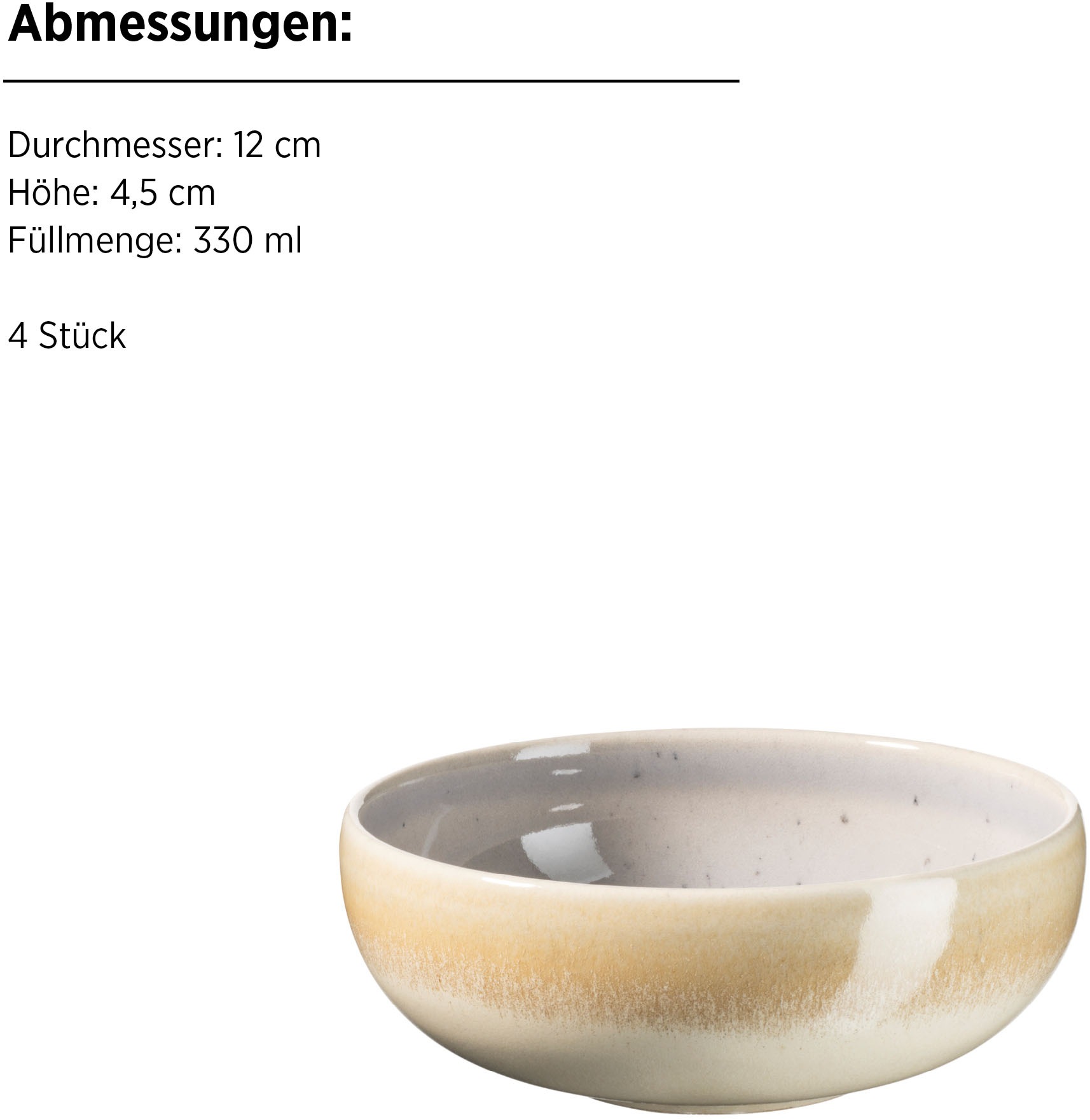 MÄSER Salatschüssel »Candy, Schüssel Set, aus Steinzeug«, 5 tlg., aus Steinzeug