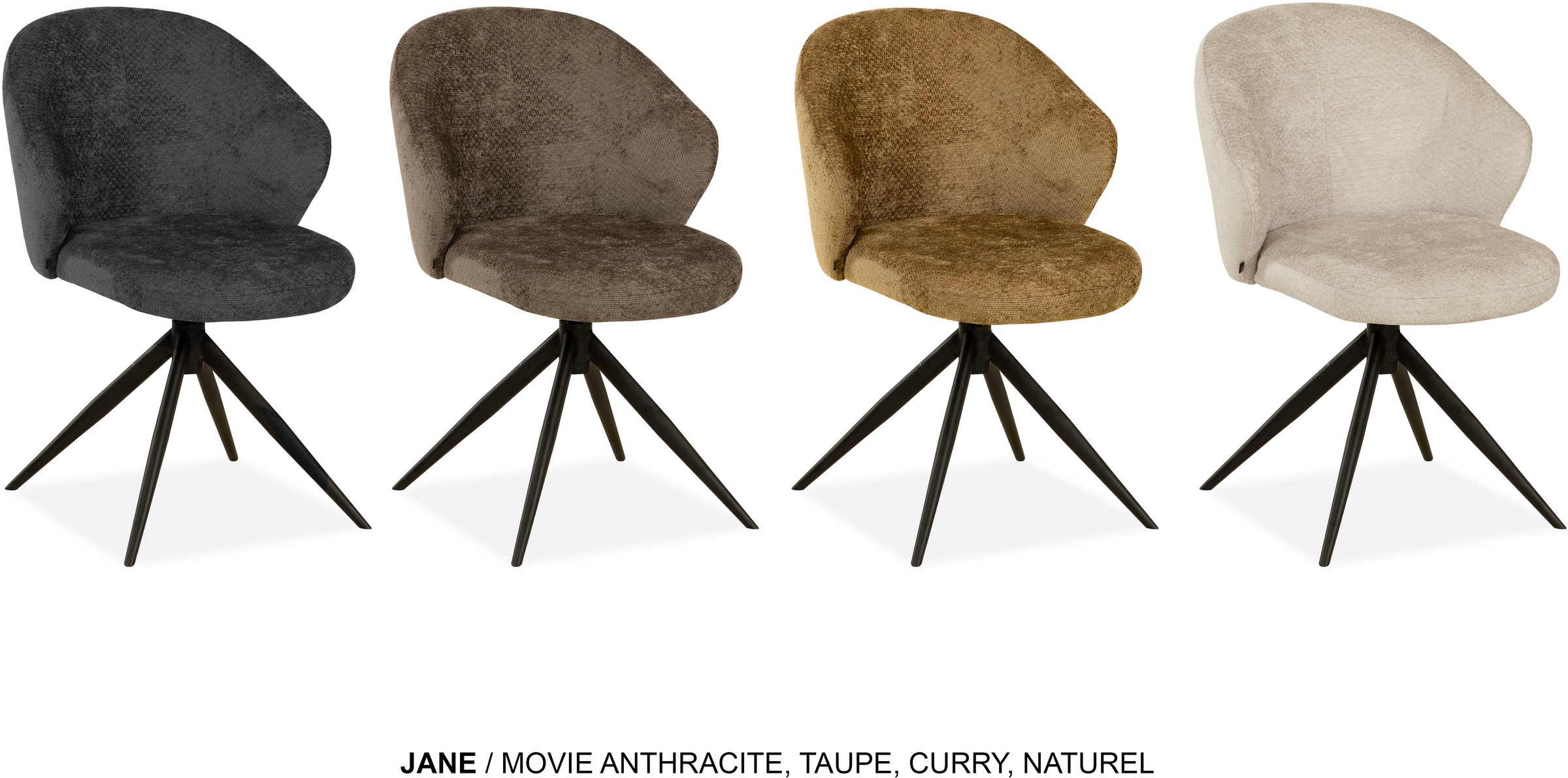 OMG Design Esszimmerstuhl »Jane« (Set) 2 Stk.Drehstuhl mit auto-return, Schalenstuhl