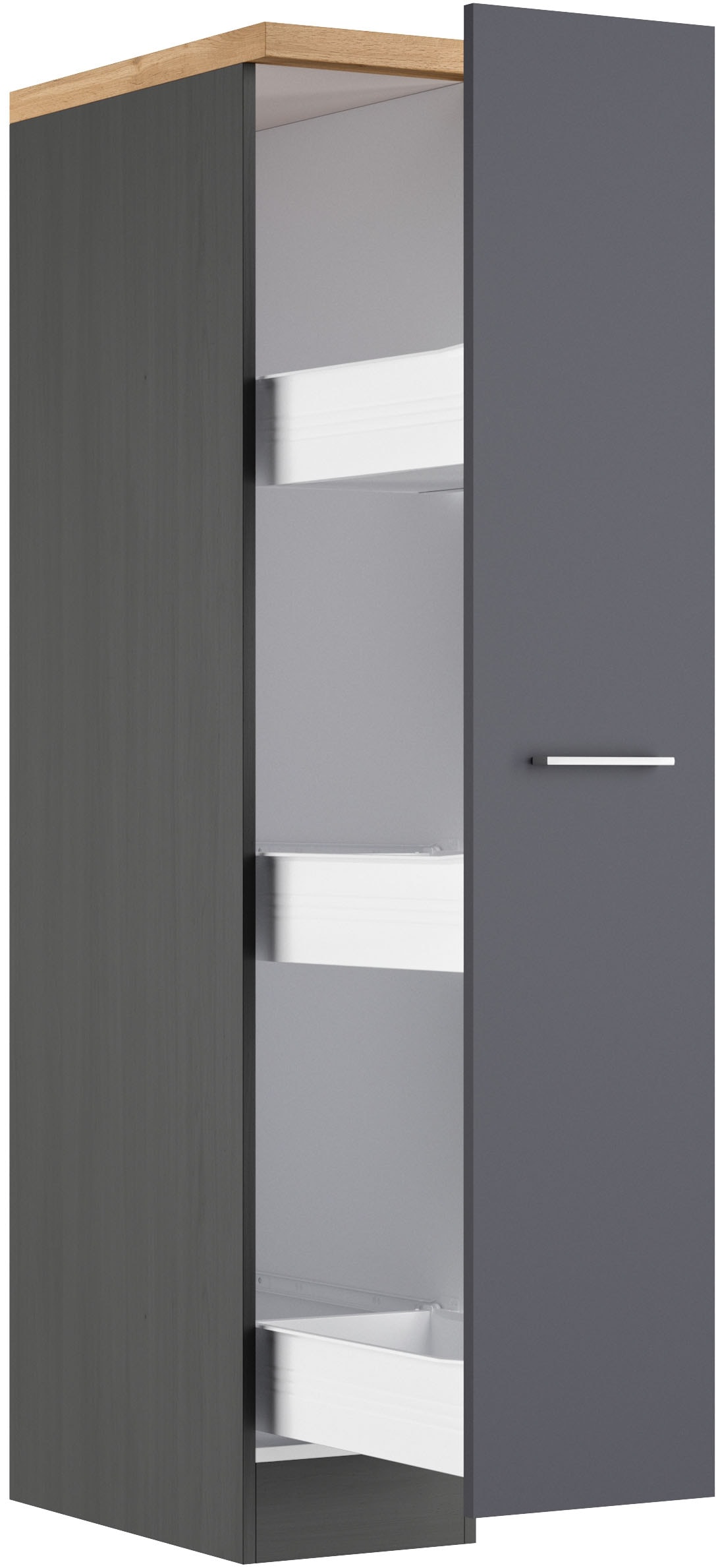 KOCHSTATION Apothekerschrank »KS-Milan«, HELD Möbel, Apothekerschrank 30 cm, matte oder hochglänzende Fronten