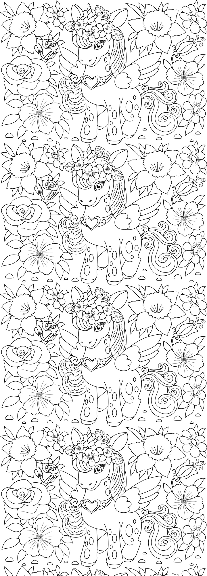 queence Wandsticker »Einhorn in Blumenwiese«, (1 St.), DIY-Wandsticker zum Bemalen