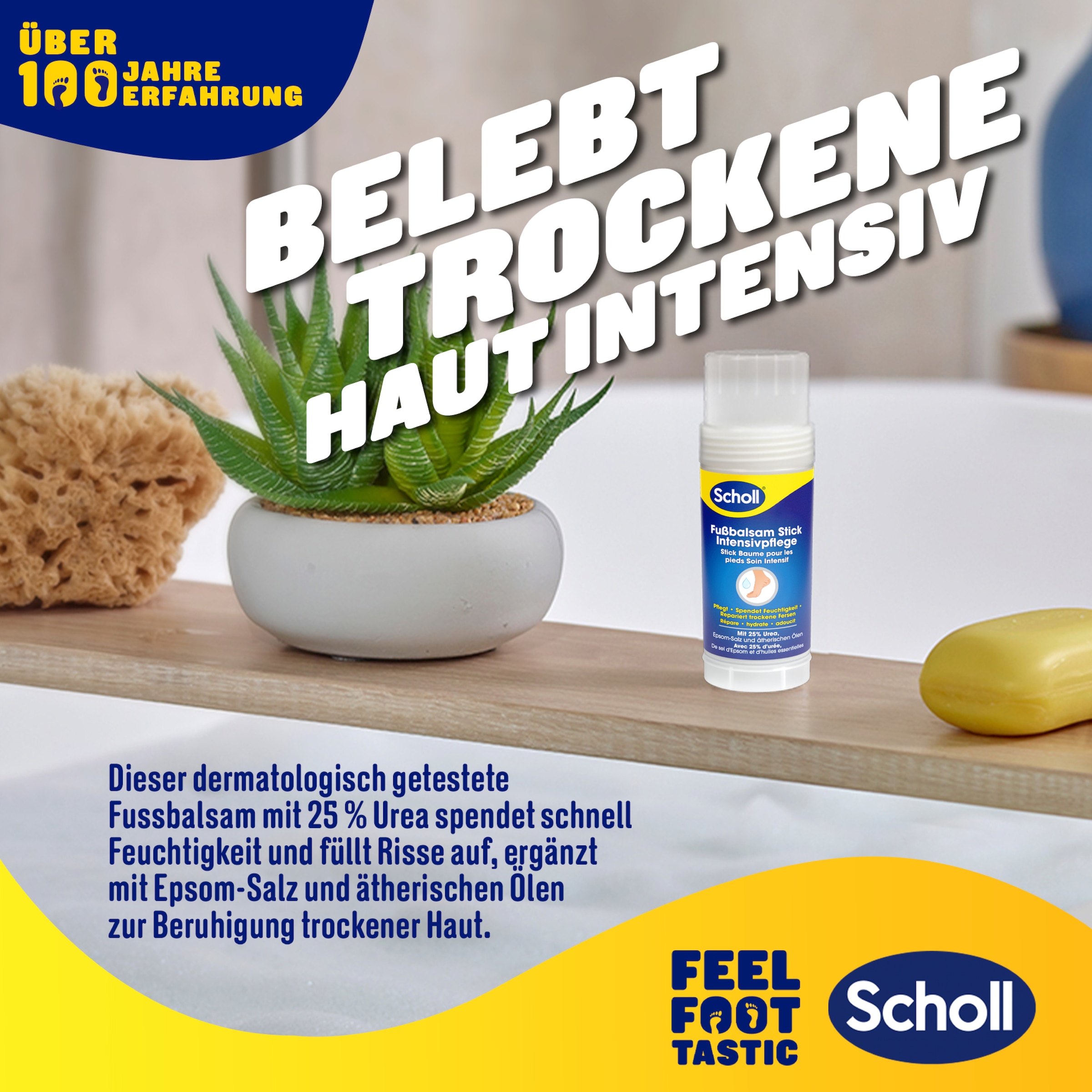 Scholl Fußbalsamstick »Fußbalsam Stick«, (Intensivpflege für trockene & rissige Fersen)