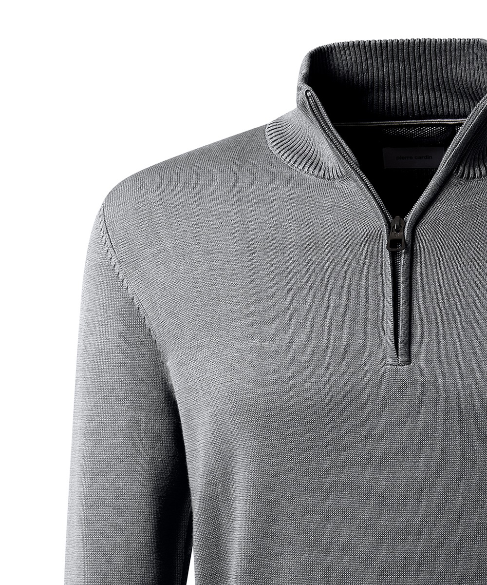 Pierre Cardin Strickpullover, mit Troyer Kragen