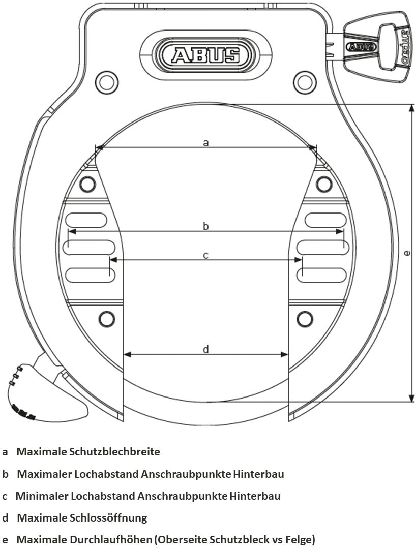 ABUS Rahmenschloss »5950 NR BK+ 6KS/100 + ST 5950«