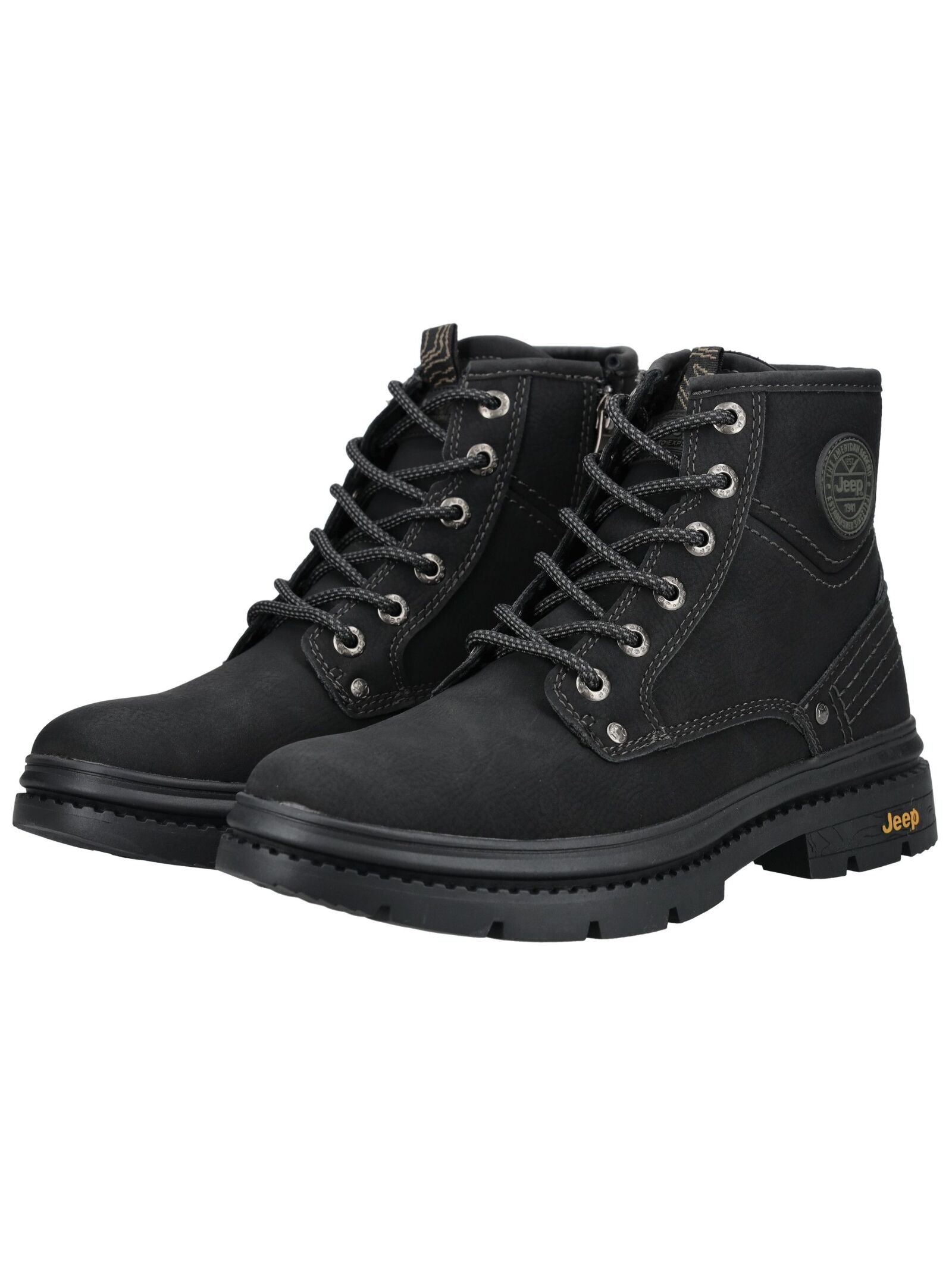 Jeep Schnürstiefelette »Jeep Stiefelette Leder/Textil«