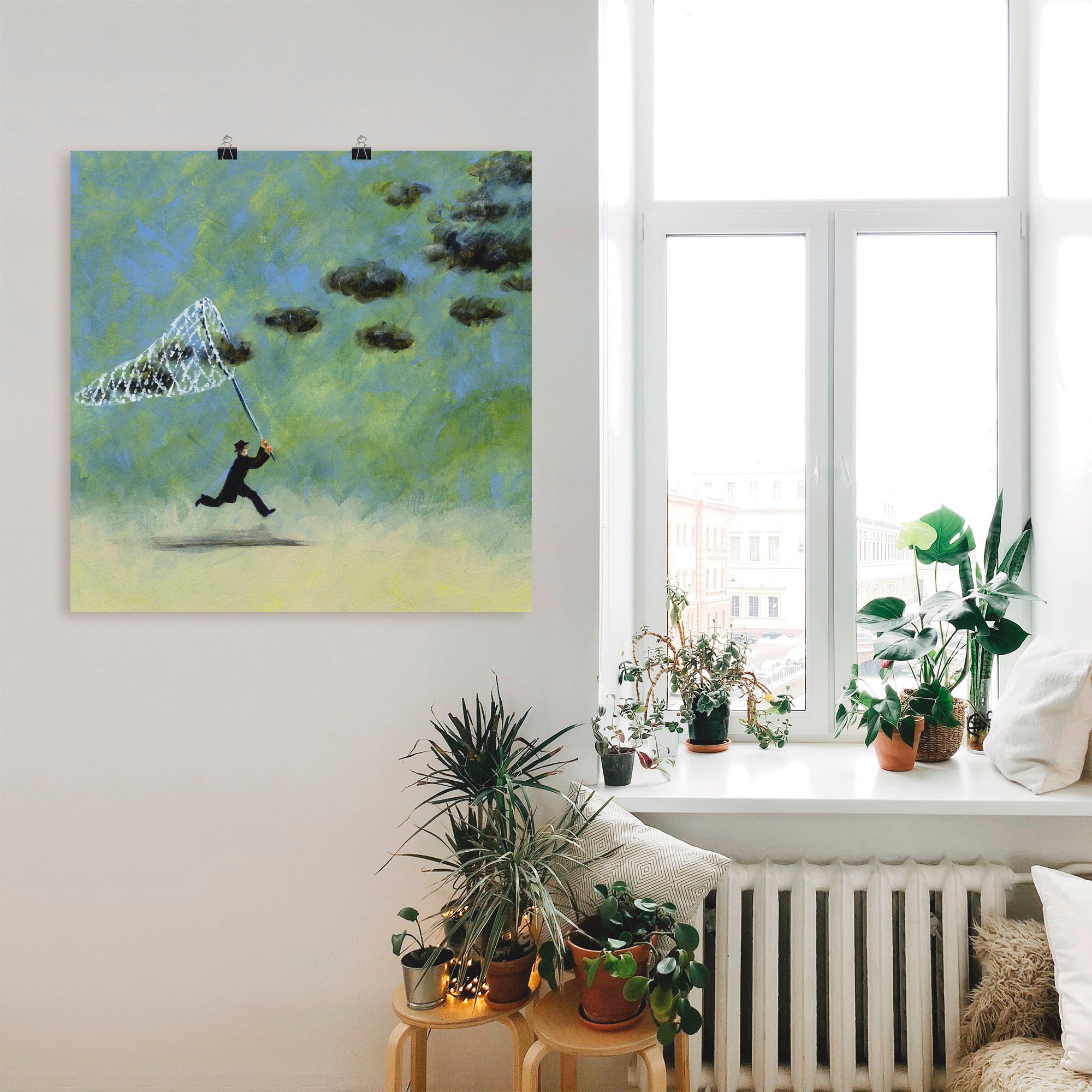 Artland Wandbild »Wolkenfänger«, Mann, (1 St.), als Leinwandbild, Poster, Wandaufkleber in verschied. Größen