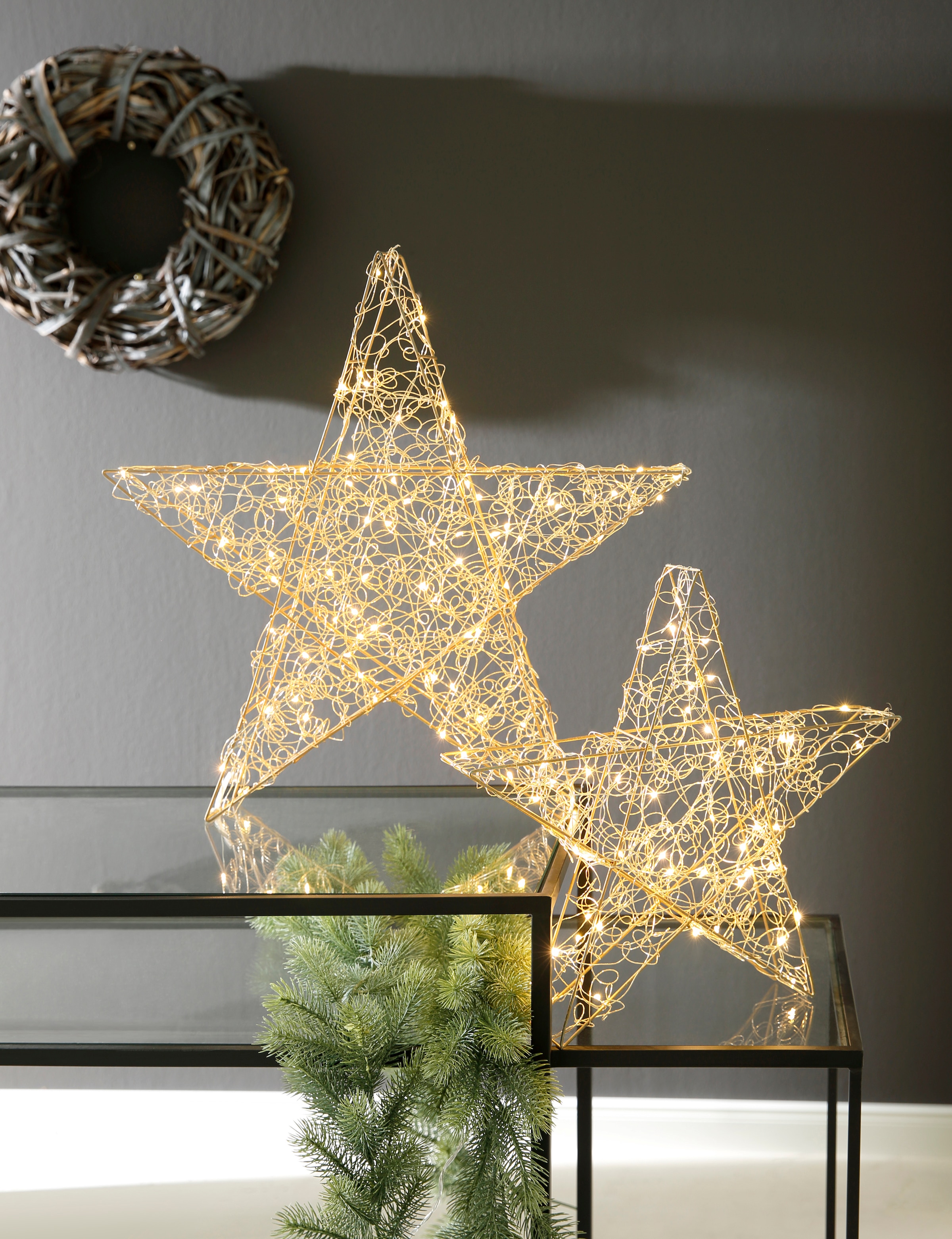 Rechnung bestellen aus aussen auf Draht, AM Weihnachtsdeko Weihnachtsstern Stern, Design LED