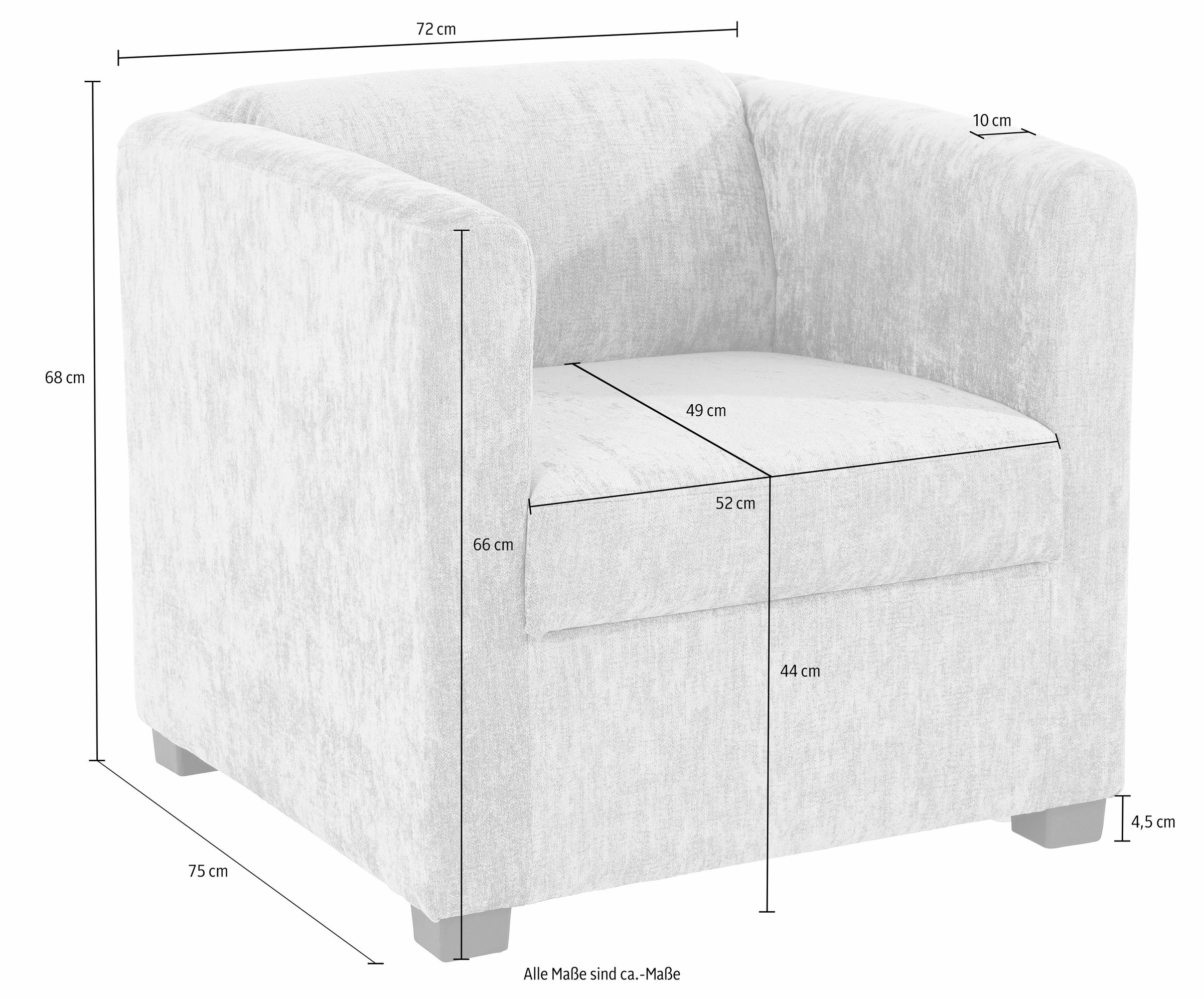 INOSIGN Sessel »Bob Cocktailsessel«, in verschiedenen modernen Farben und Qualitäten
