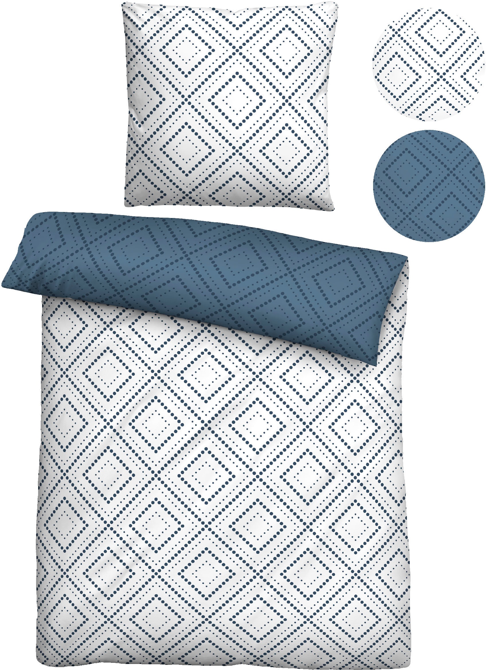 Castell - Markenbettwäsche Wendebettwäsche »Elena« 2 Stk. tlg. hautsympathi günstig online kaufen