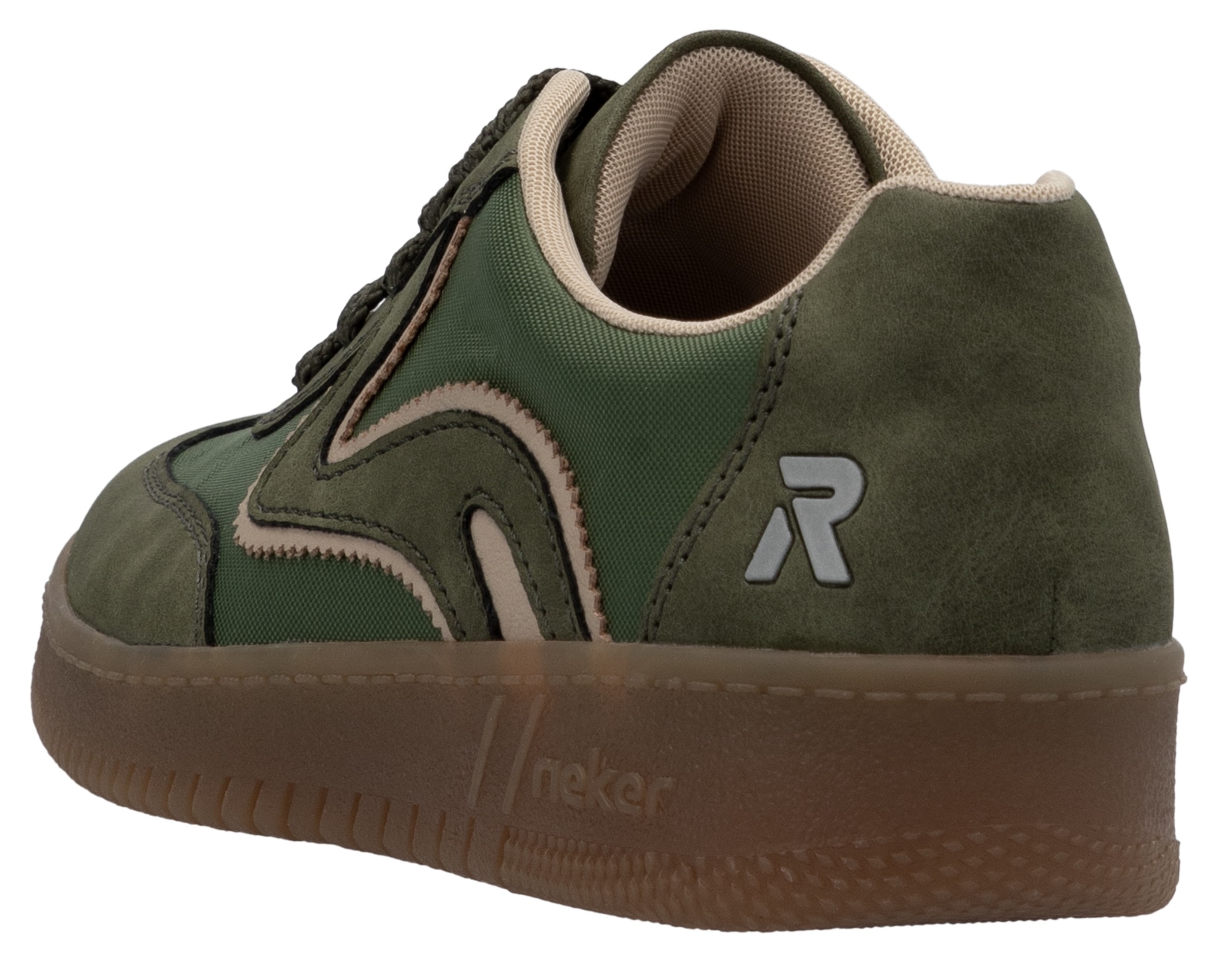RIEKER Sport Plateausneaker  , Freizeitschuh, Halbschuh, Schnürschuh in veganer Verarbeitung