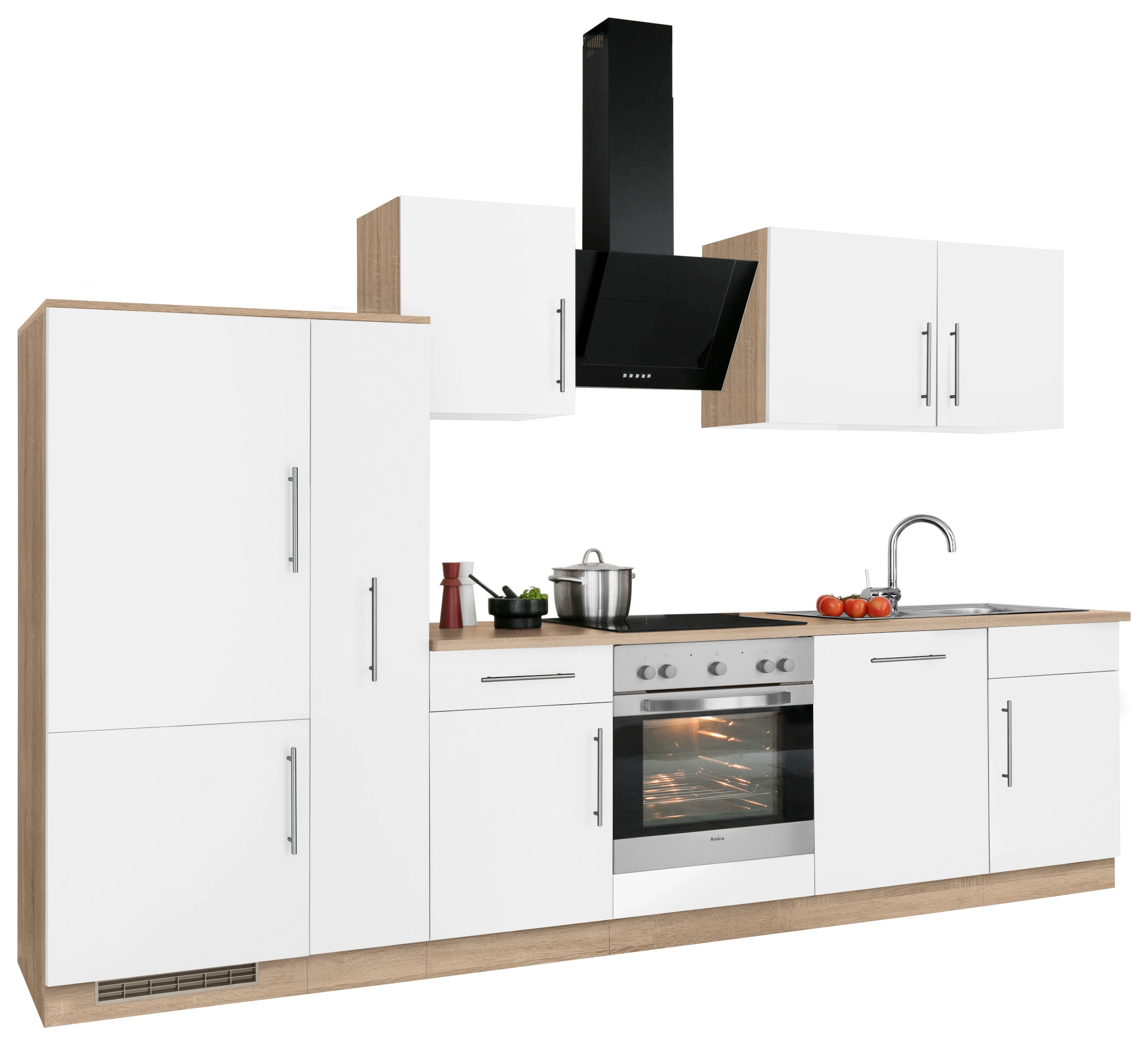 wiho Küchen Küchenzeile »Cali«, ohne E-Geräte, Breite 310 cm