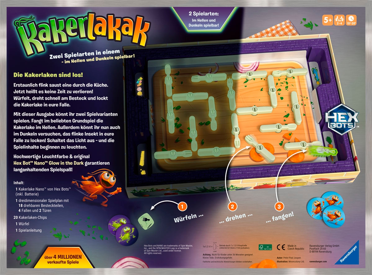 Ravensburger Spiel »Kakerlakak - Glow in the Dark«, Made in Europe