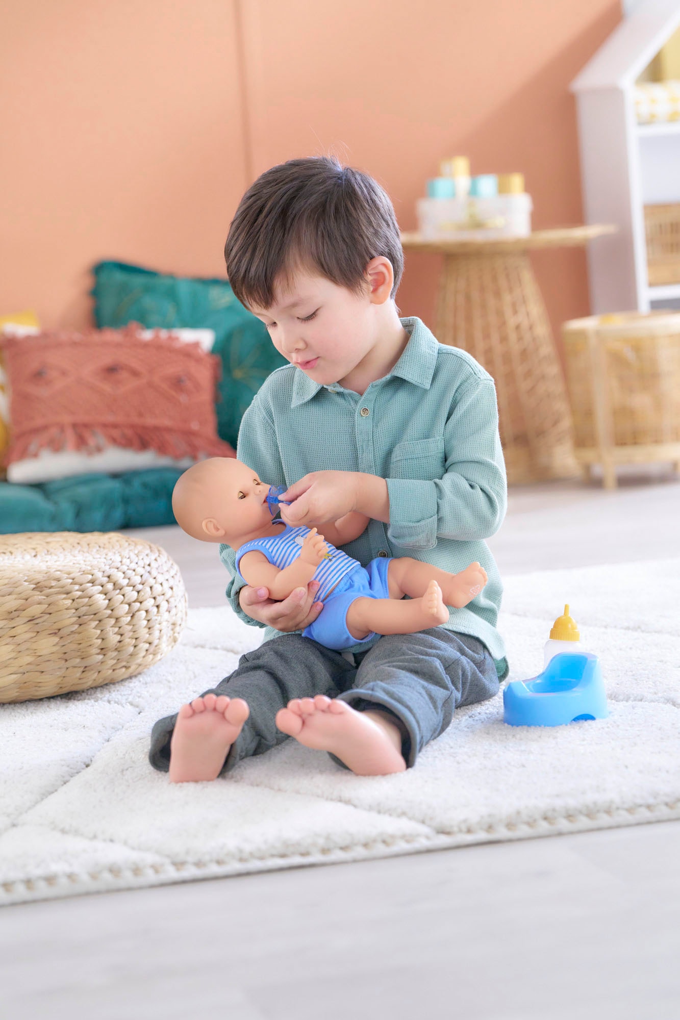 Corolle® Babypuppe »Mon Grand Poupon, Paul Trink+Näss Badebaby«, mit Vanilleduft