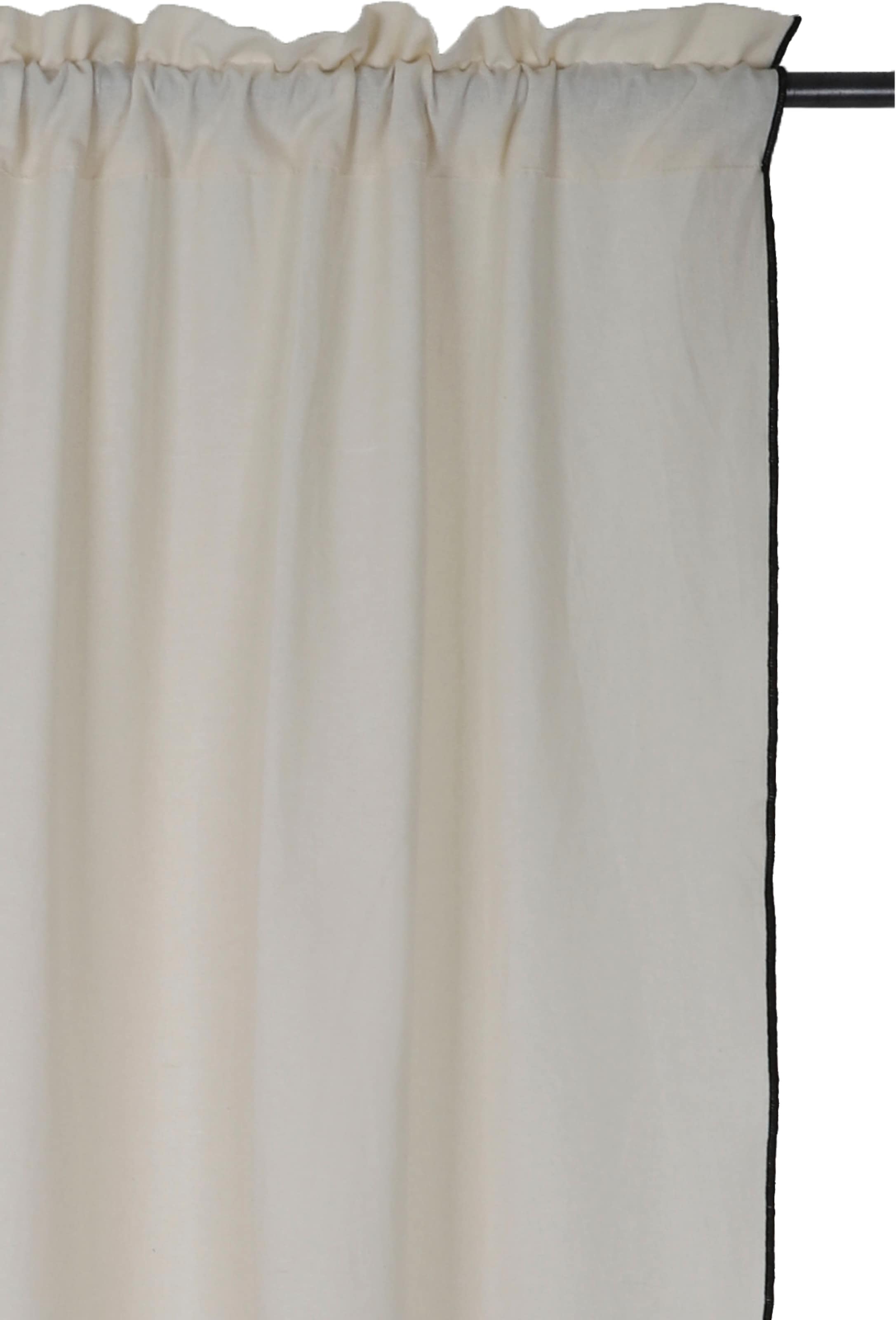 andas Vorhang »Ellen«, (1 verschiedene Overlocknaht, mit kaufen online schwarzen Unifarben blickdicht, St.), Größen