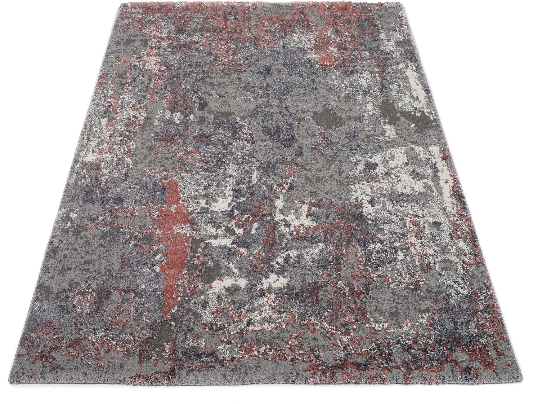 OCI DIE TEPPICHMARKE Teppich »Juwel Liray«, rechteckig, 20 mm Höhe, Kurzflor, Wohnzimmer, Marmor Optik, Hoch Tief Effekt