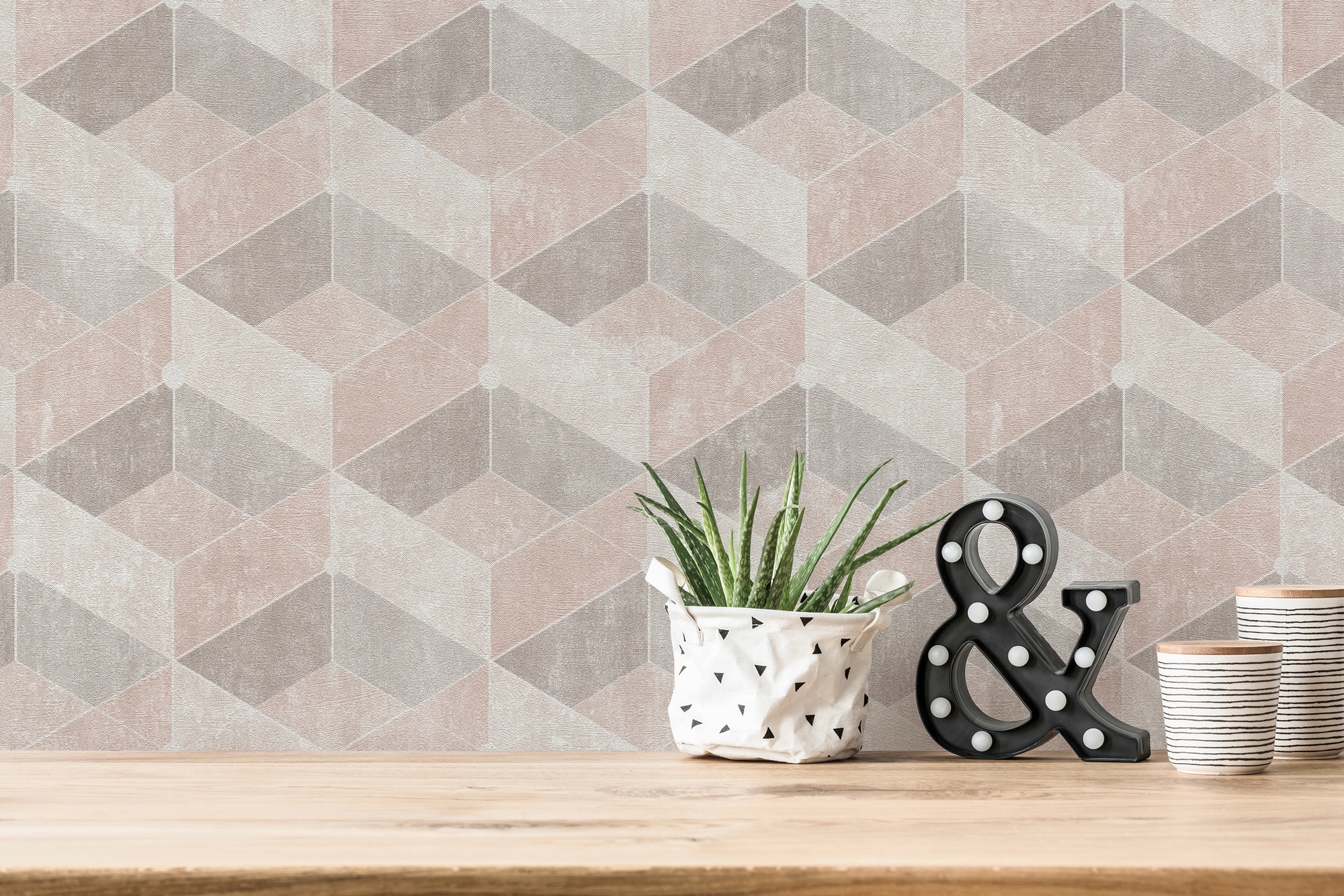 living walls 3D-Tapete »Titanium«, 3D-Optik-geometrisch-grafisch, Geometrisch Tapete 3D Effekt Tapeten Wohnzimmer Schlafzimmer Küche