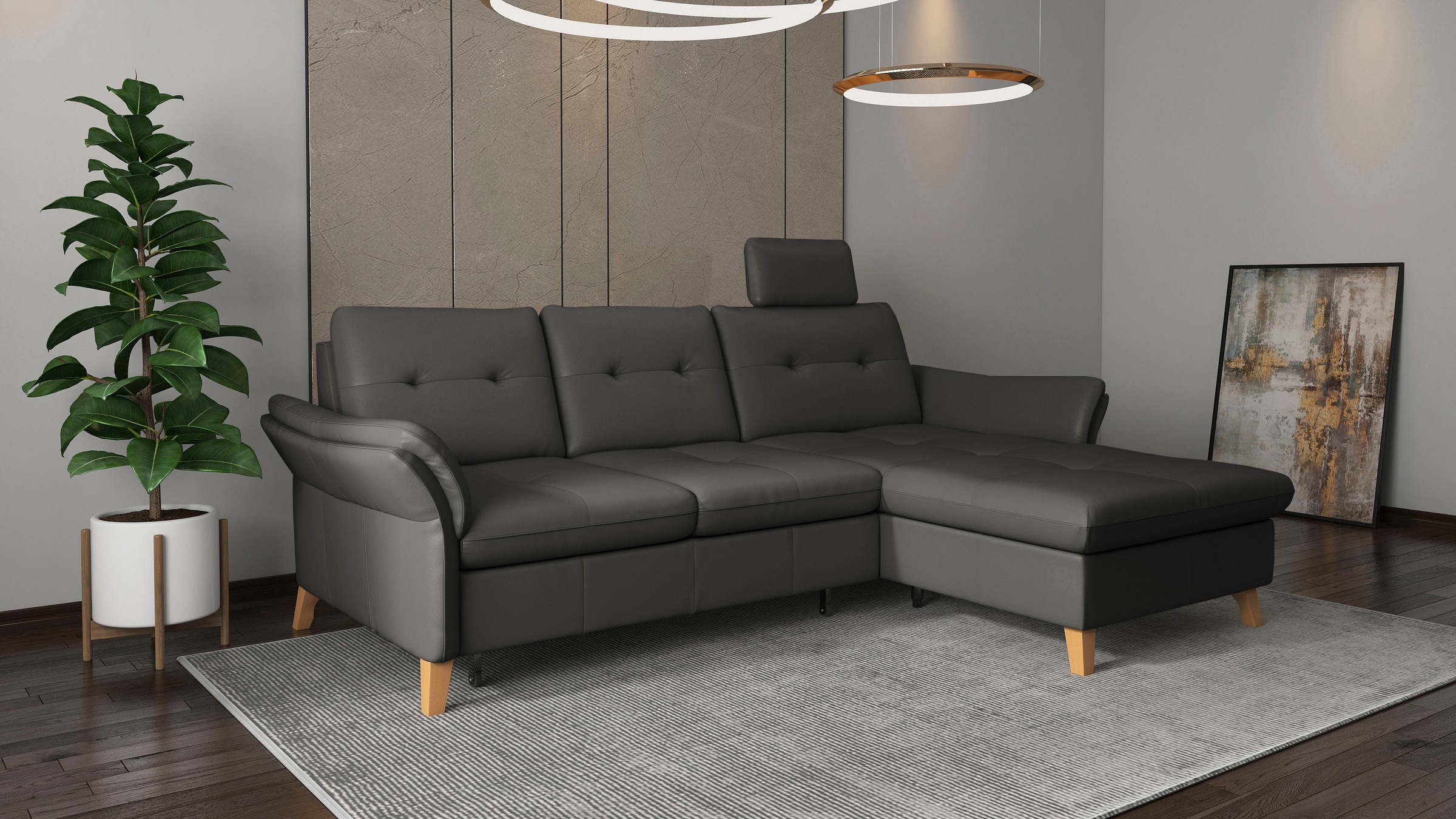 sit&more Ecksofa »Göteborg«, Sitztiefenverstellung und Federkern, wahlweise günstig online kaufen