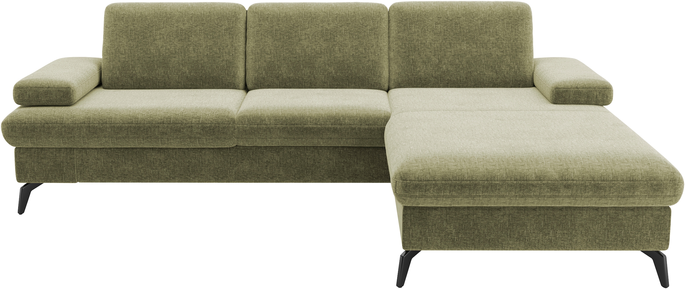 sit&more Ecksofa »Morris Jubi L-Form«, inkl. Armteilfunktion und 1 Zierkissen, wahlweise mit Bettfunktion