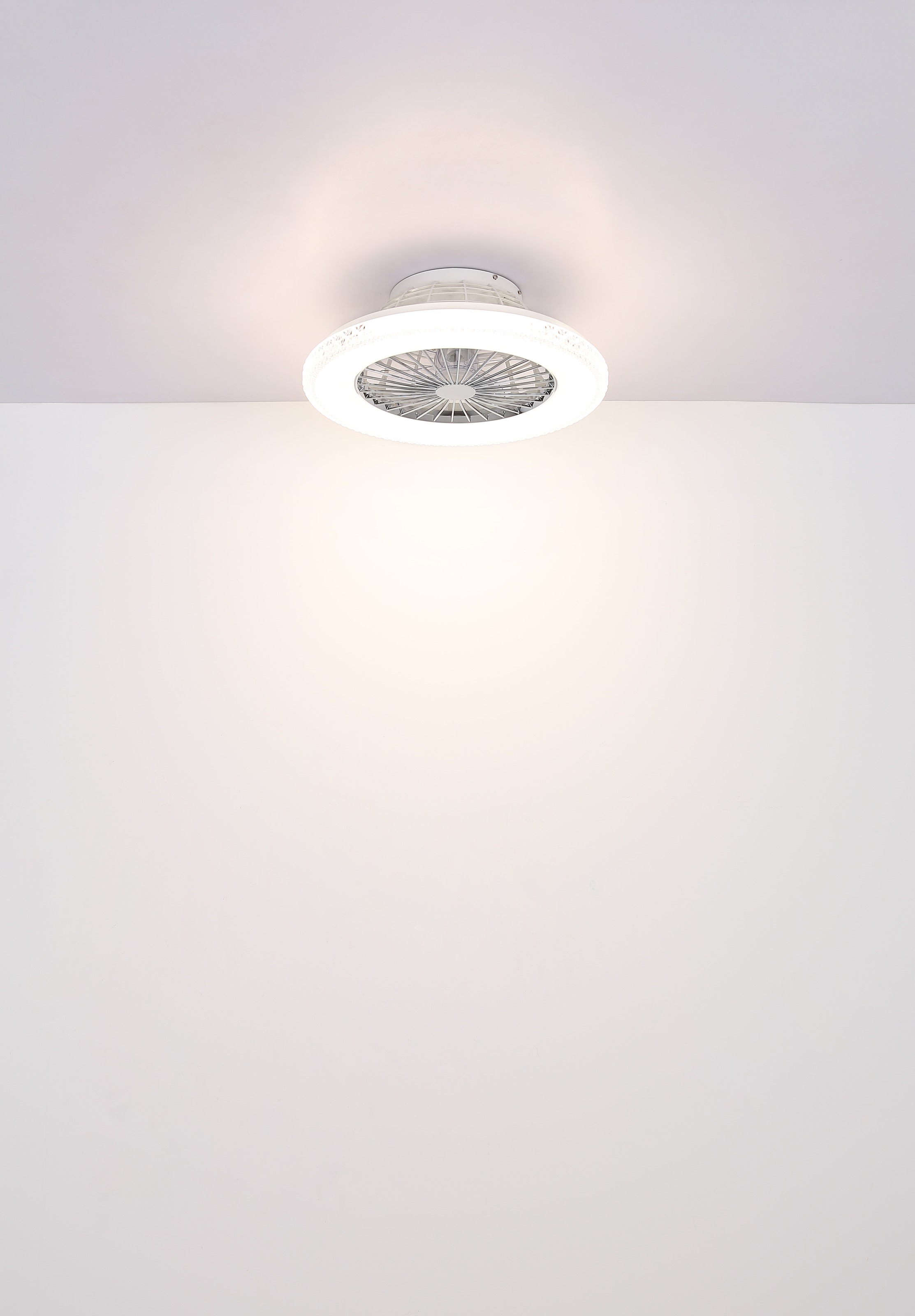 GLOBO LIGHTING Deckenleuchte »CORUSSO«, Leuchtmittel LED-Modul | LED fest integriert, Ventilator /Schlafzimmer / Wohnbereich /Arbeitszimmer / verchromt rund