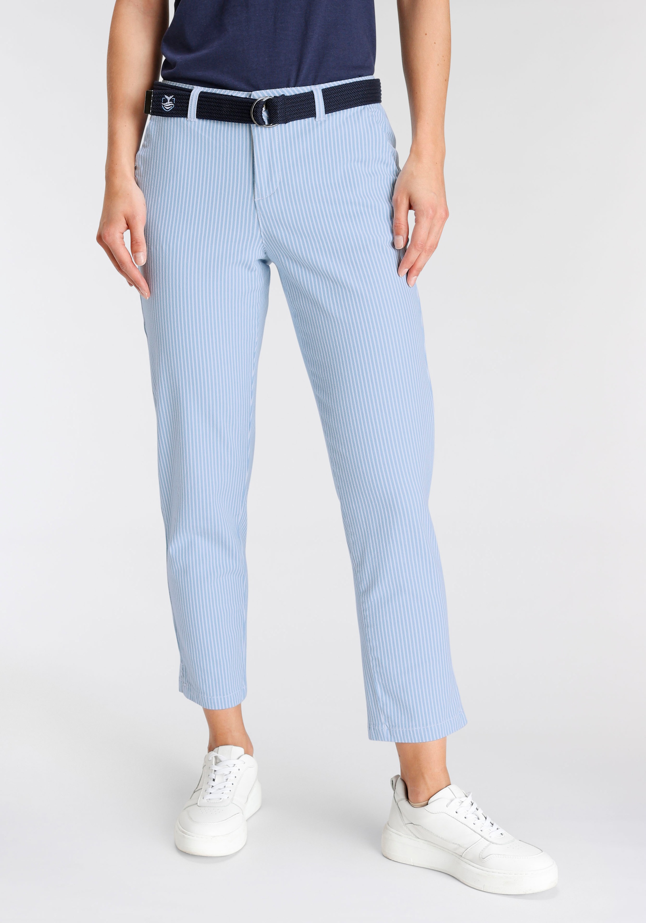 DELMAO Chinohose, (Set, 2 tlg., mit Gürtel), knöchelfrei, mit passendem Gürtel ---NEUE... kaufen