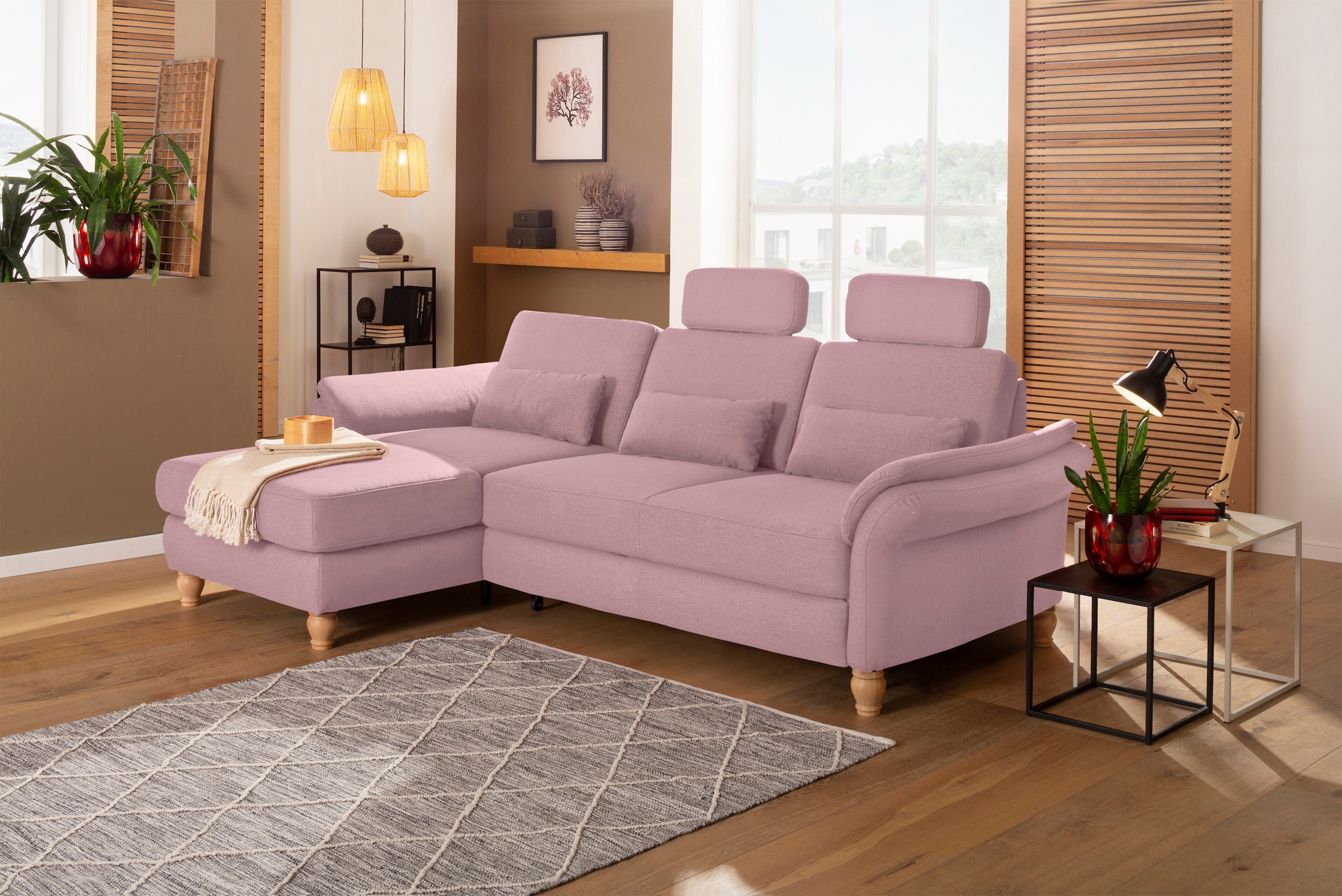 Home affaire Ecksofa »Palace L-Form« incl. Sitztiefenverstellung, wahlweise günstig online kaufen