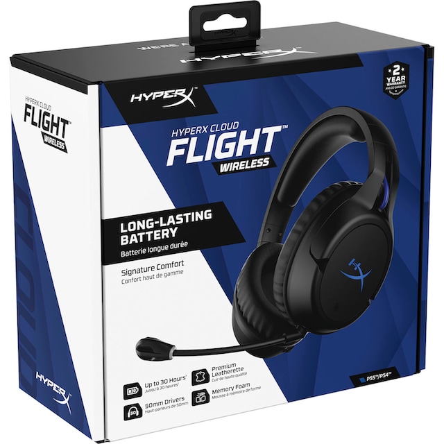 HyperX Gaming-Headset »Cloud Flight Wireless Black/Blue für PlayStation«,  Wireless, Mikrofon abnehmbar-Rauschunterdrückung auf Raten bestellen